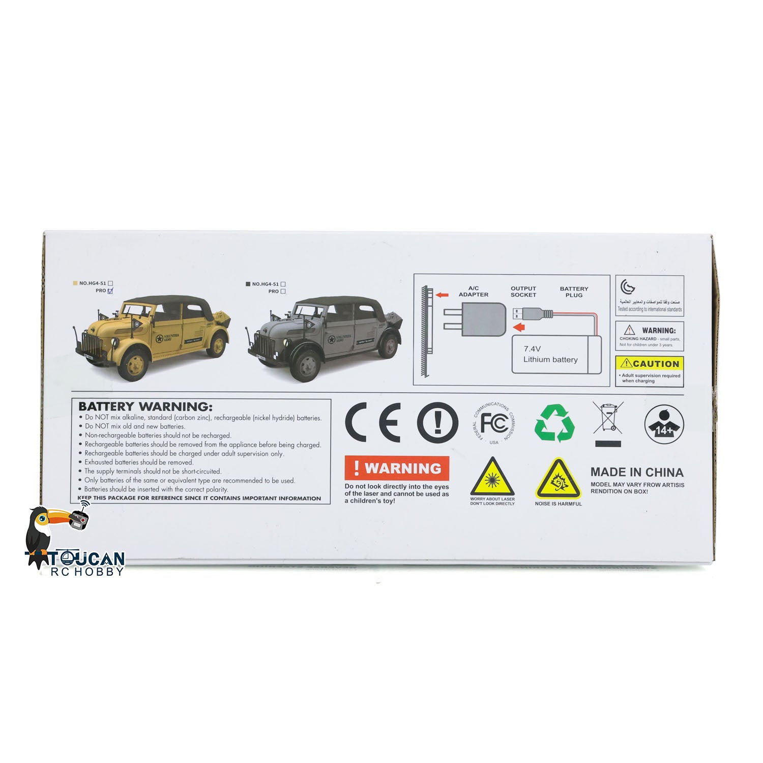 1/18 HG4 51 4x4 RC Command Vehicles - 4WD Off-Road Remote Control Car with Sound, Light & Smoke - Upgraded ESC Servo Motor for Crawling & Racing - Perfect for Outdoor Adventure & Backyard Play