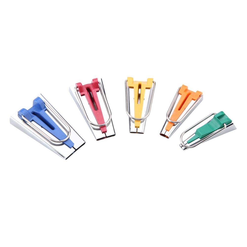 5-Piece Bias Tape Maker Set - 6MM, 9MM, 12MM, 18MM, 25MM Fabric Binding Tool Kit for DIY Sewing, Quilting & Crafting - Perfect for Hemming, Edge Finishing & Decorative Projects