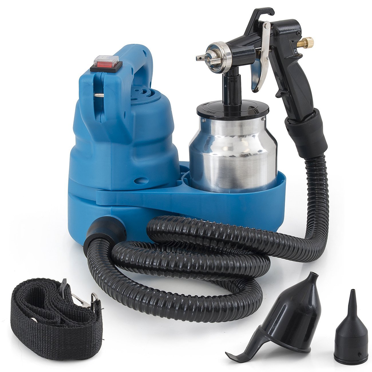 Professional HVLP Spray Gun for Auto Painting - 1.0mm Bottom Feed Sprayer with Motor - Perfect for Car Detailing, Furniture Refinishing & DIY Home Improvement Projects
