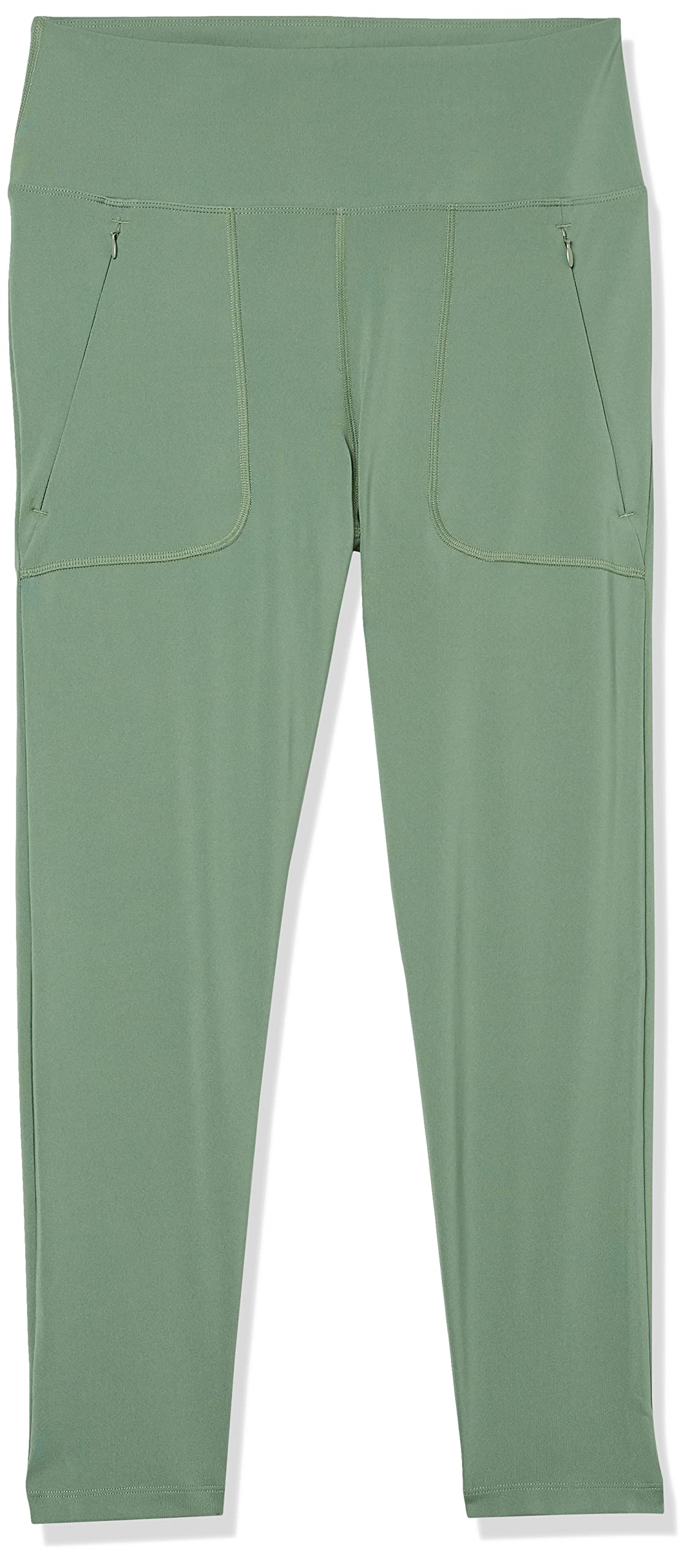 Amazon Essentials Women's Everyday Fitness 7/8 Zipped Legging - High Waist Yoga Pants with Pockets for Running, Workout & Lounge (Plus Size Available) - Perfect for Gym, Travel & Casual Wear