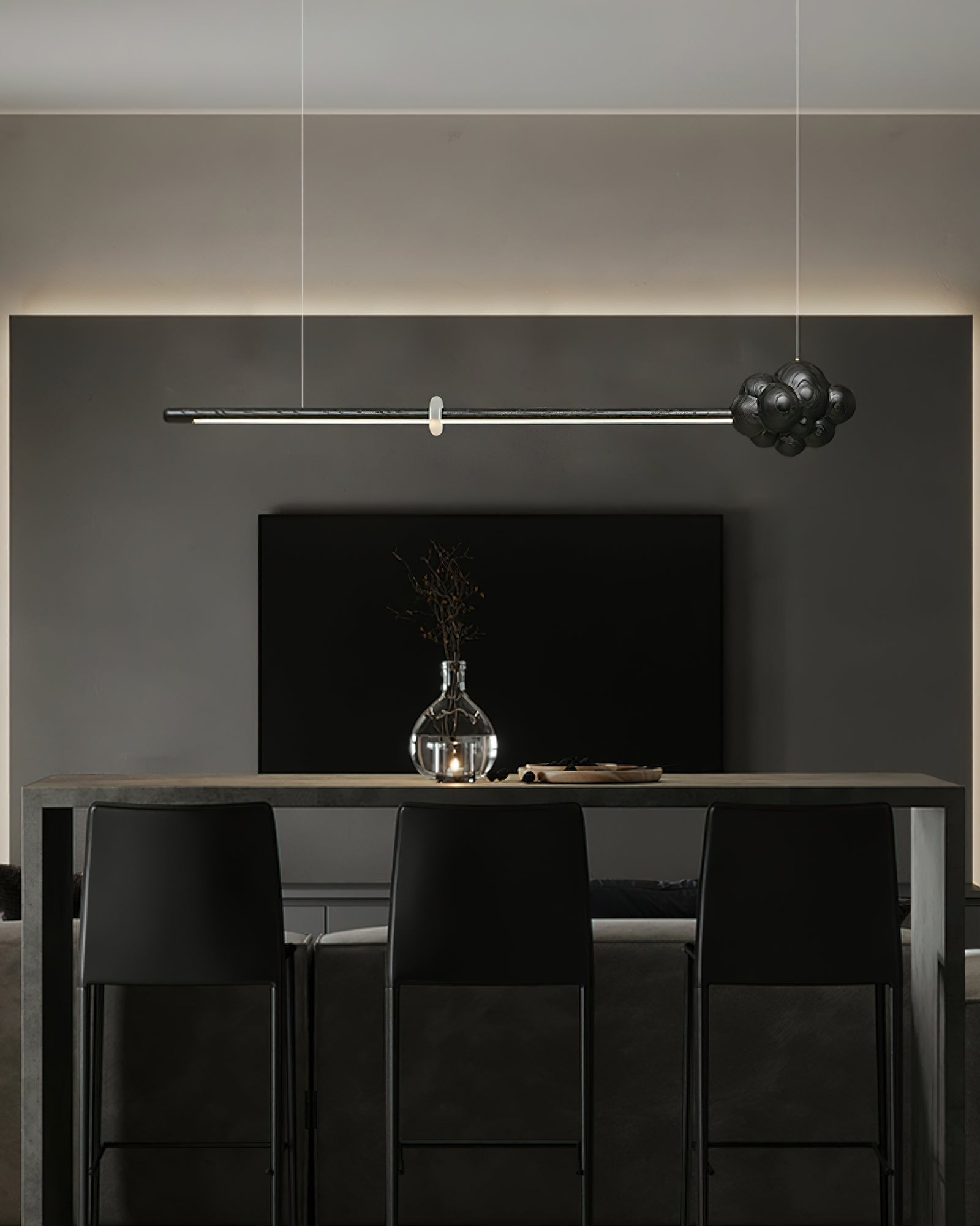 Modern Cloud Stick Chandelier - Elegant LED Ceiling Light Fixture for Living Room, Bedroom, Dining Room - Perfect for Home Decor and Ambient Lighting