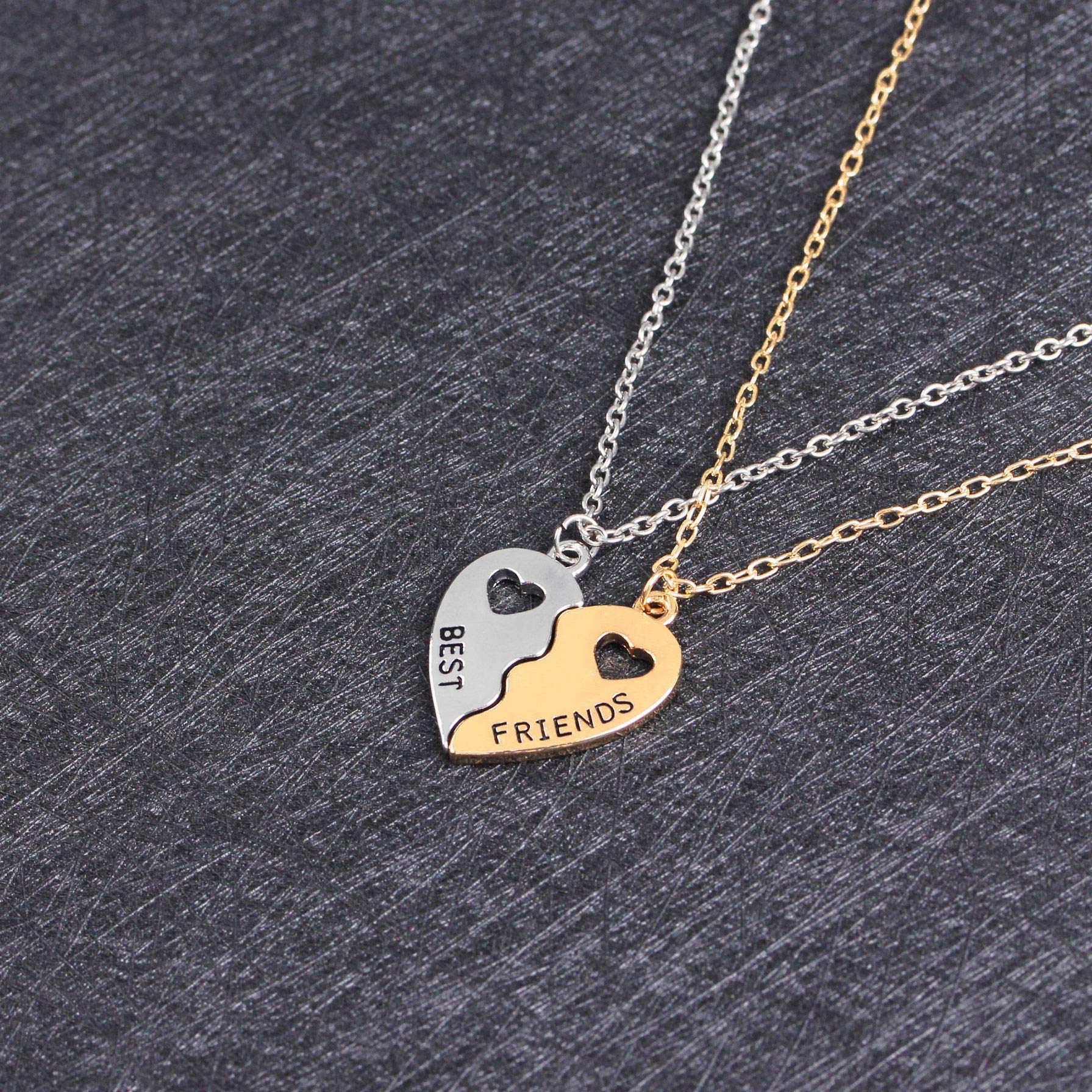 Best Friend Necklace Set for 2 - Matching Heart Pendant Friendship Jewelry for Women, BFF Birthday Gifts for Girls - Perfect for Anniversaries, Valentine's Day & Special Occasions