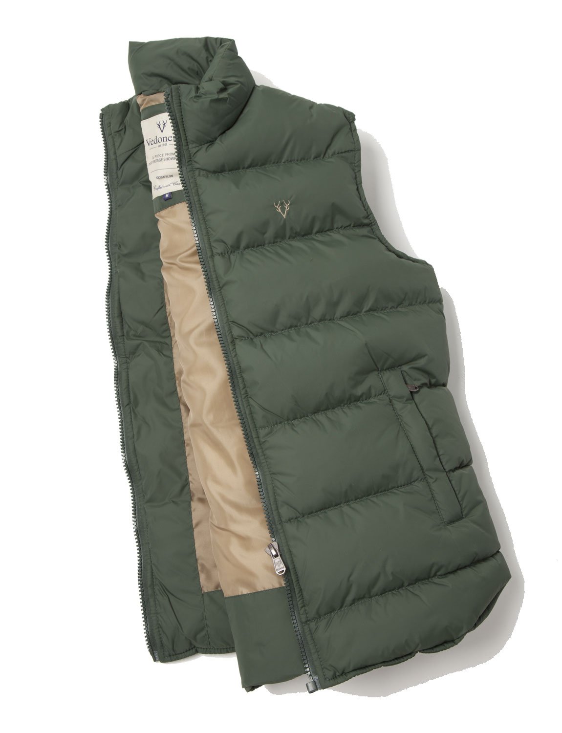 Vedoneire Men's Padded Vest - Lightweight Sleeveless Jacket for Outdoor Activities (3063 Green) | Perfect for Hiking, Camping & Casual Wear