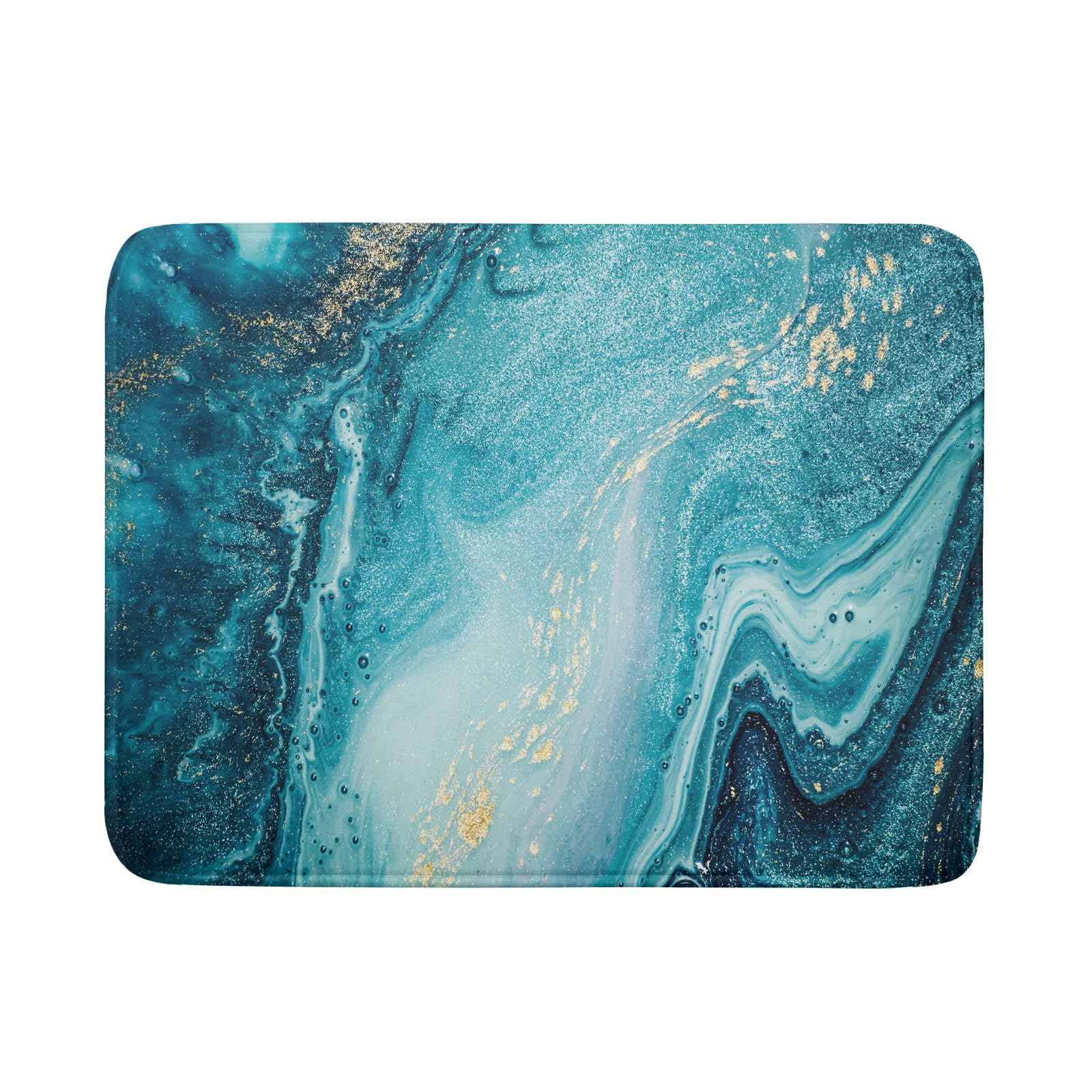 Blue Marble Dish Drying Mat for Kitchen Counter - 18