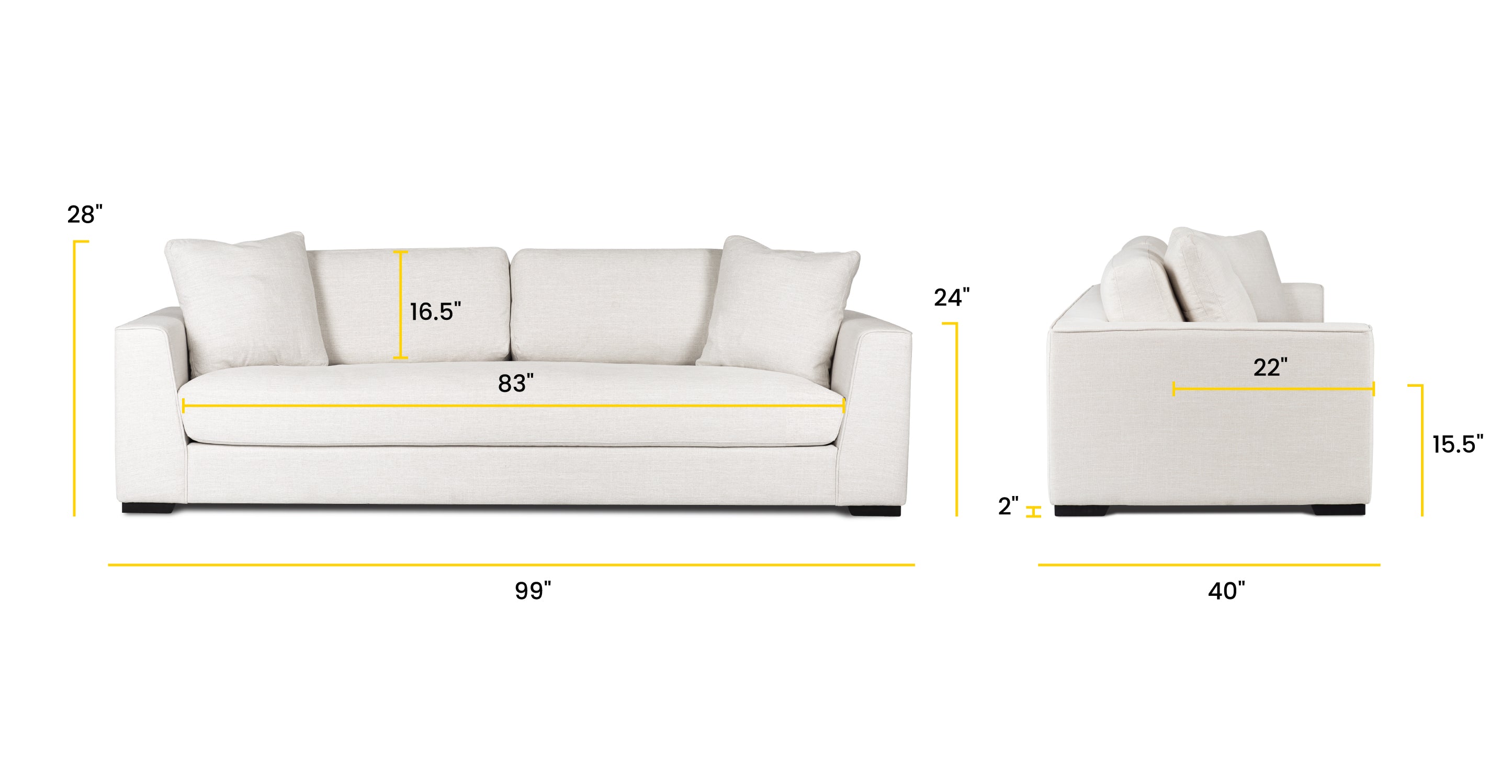 Modern Capri Sofa - Stylish and Comfortable Loveseat for Small Spaces | Perfect for Apartments, Living Rooms, and Cozy Corners