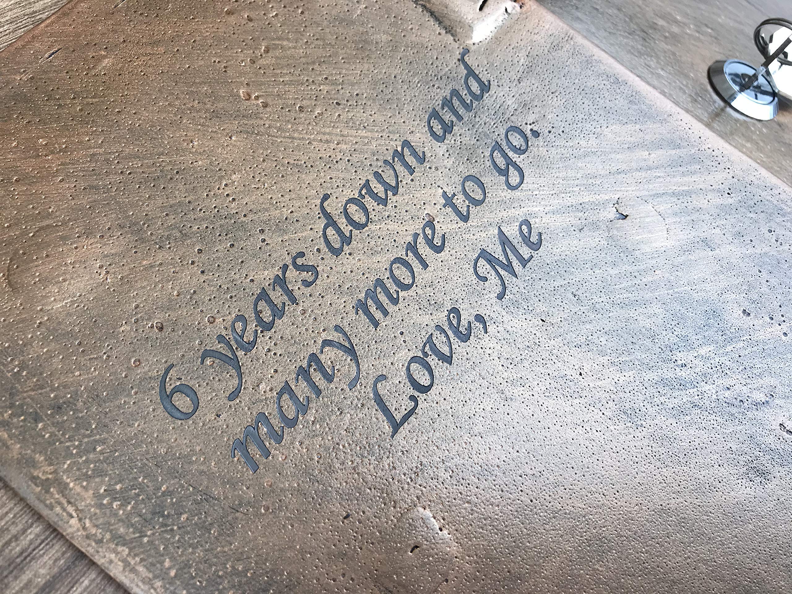 Engraved Metal Book with Lock & Key - Hidden Secret Compartment - Personalized 6th Anniversary Gift - Perfect for Romantic Surprises & Keepsake Storage