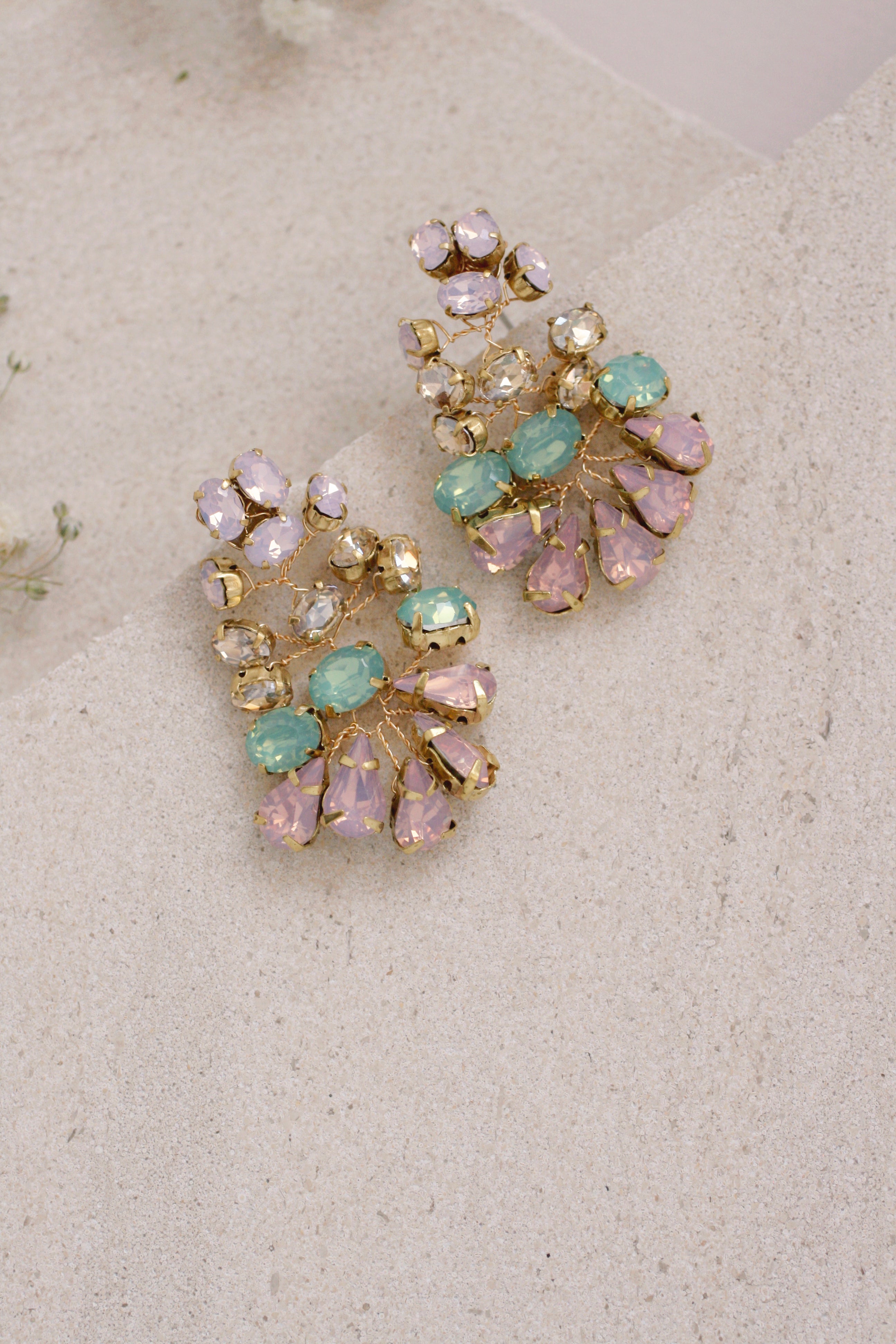 Beatrice Chandelier Earrings - Handmade Wire Wrapped Dangle Earrings for Women - Perfect for Weddings, Parties & Special Occasions