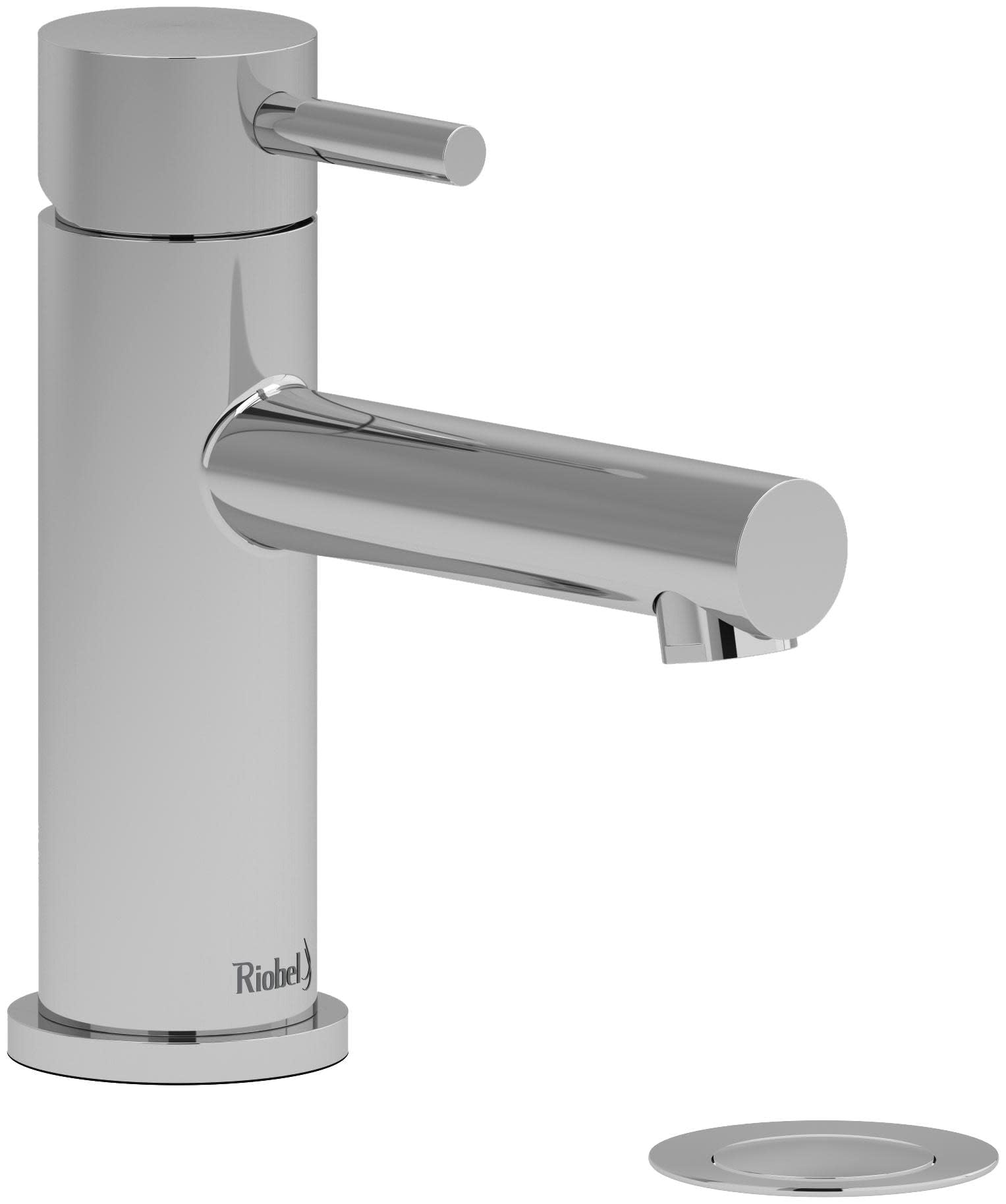 Riobel GS01C Single Hole Bathroom Sink Faucet - Modern Waterfall Spout Design for Vanity, Powder Room & Guest Bath Installation