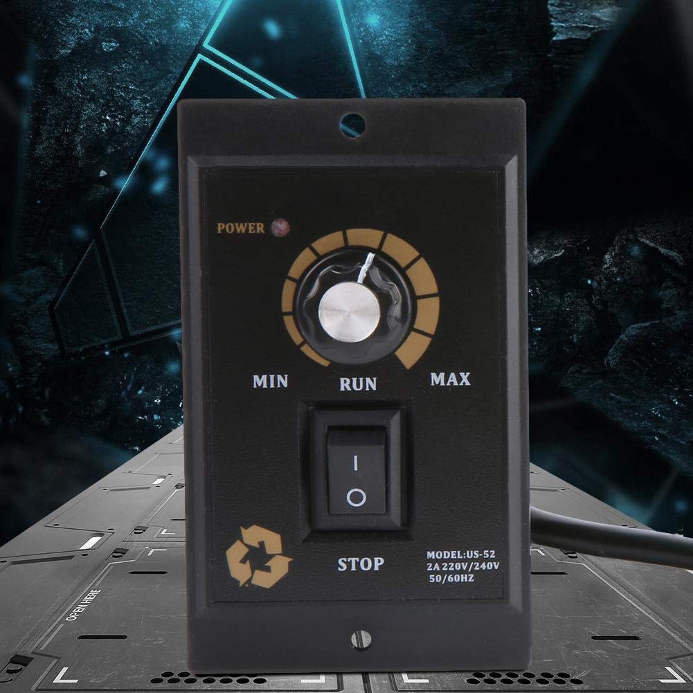 300W AC Motor Speed Controller - 220V 50/60Hz Variable Speed Regulator for Electric Motors (US-52 Model) - Perfect for Industrial Automation, CNC Machines & Power Tools