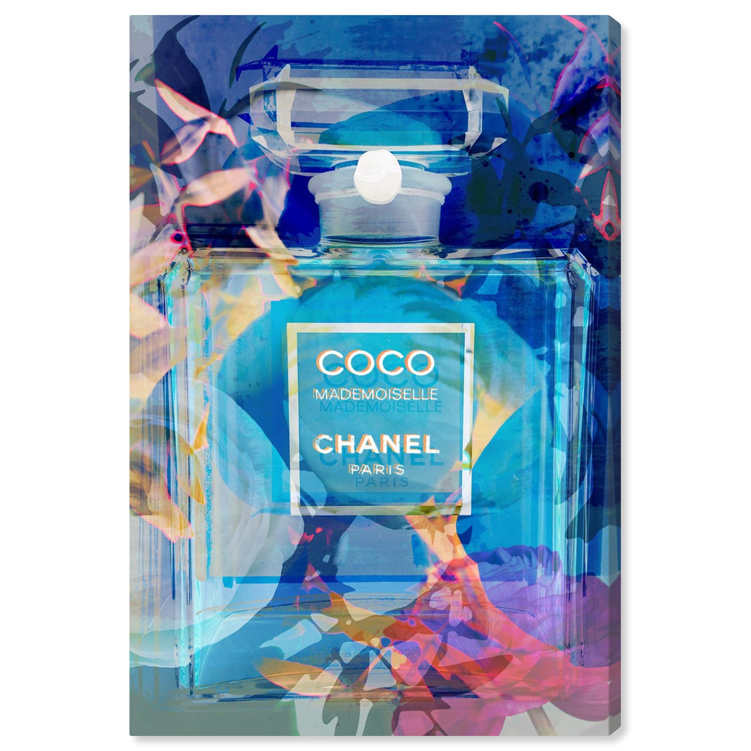 Oliver Gal 'Circe Perfume' Blue Fashion Wall Art Print - Premium Canvas 20