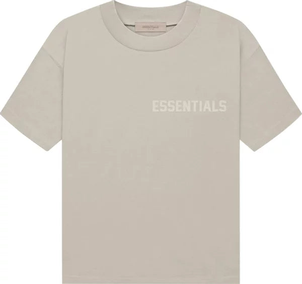 Fear of God Essentials Logo T-Shirt for Men - Smoke Grey Cotton Tee - Streetwear & Casual Outfit Essential