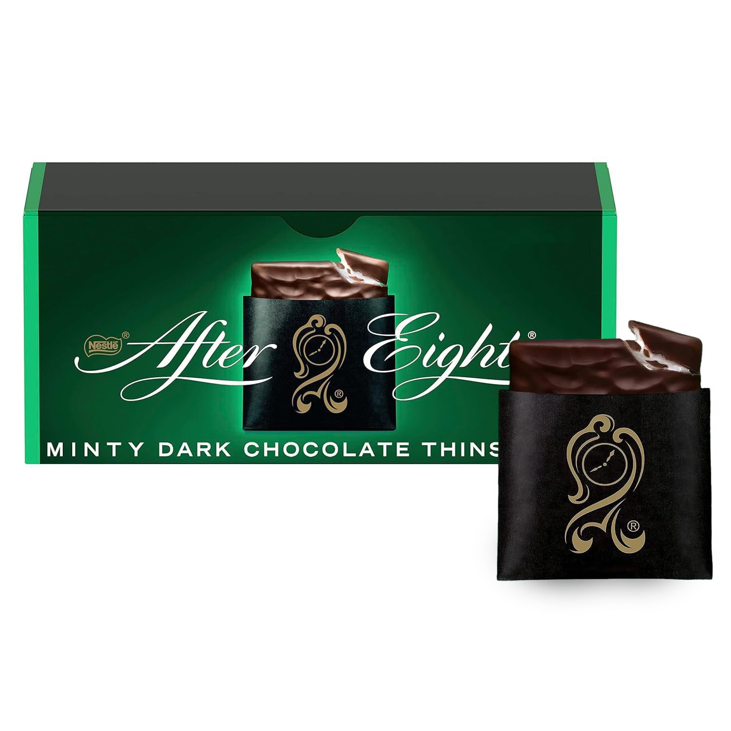 After Eight Mint Chocolate Thins - 24 Count Dark Chocolate with Refreshing Mint Flavor | Perfect for Parties, Desserts, After Dinner Treats, Snacks & Gifts | Indulgent Chocolate Mints for Holidays, Office Events & Sweet Cravings