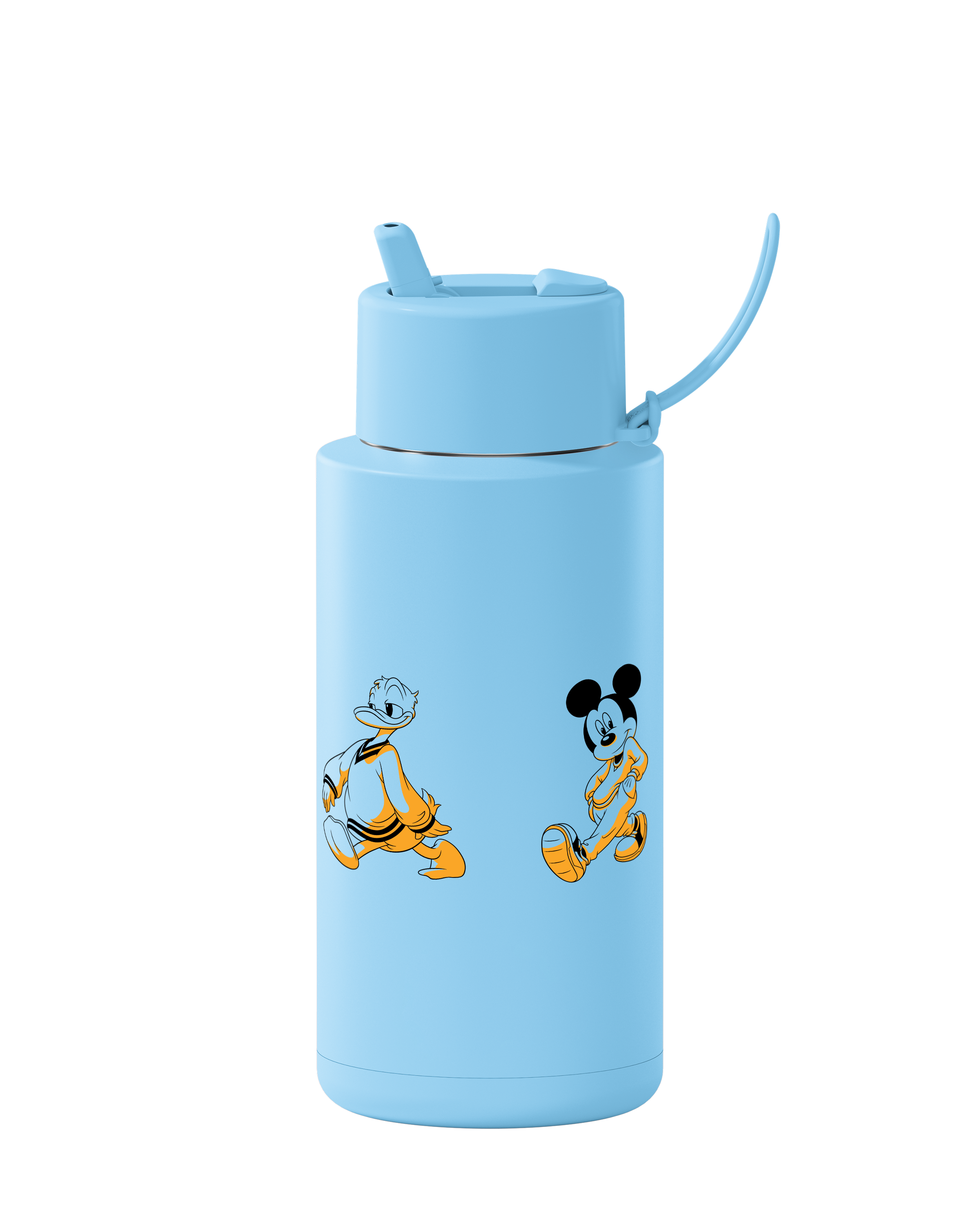 Mickey & Friends Ceramic Reusable Water Bottle 34oz (1000ml) - Insulated Travel Mug for Kids & Adults, Perfect for School, Gym, and Outdoor Activities