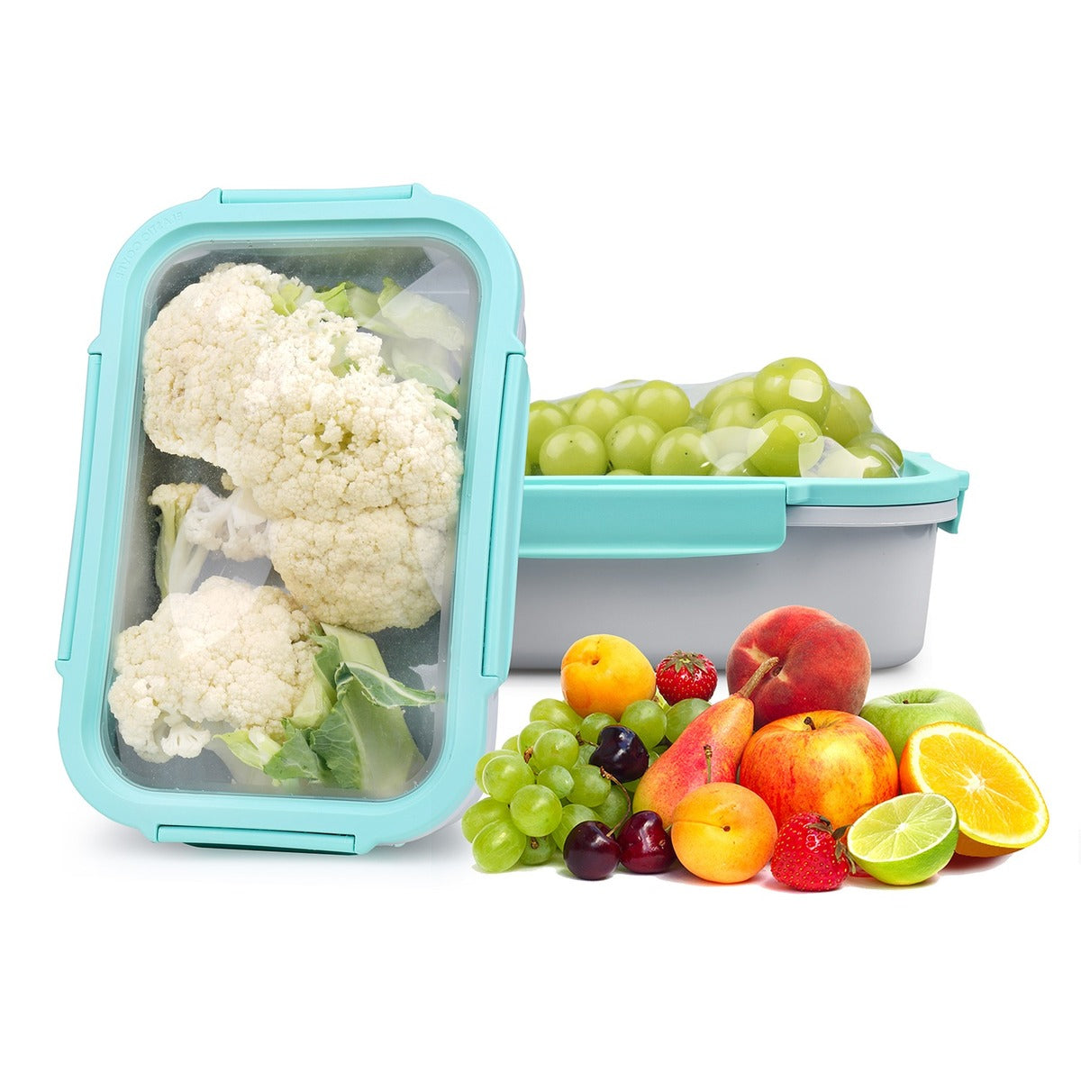 DeliOne Flex'n Fresh Bento Lunch Box Set of 2 - Leakproof Microwaveable Food Containers for Office, School & Meal Prep