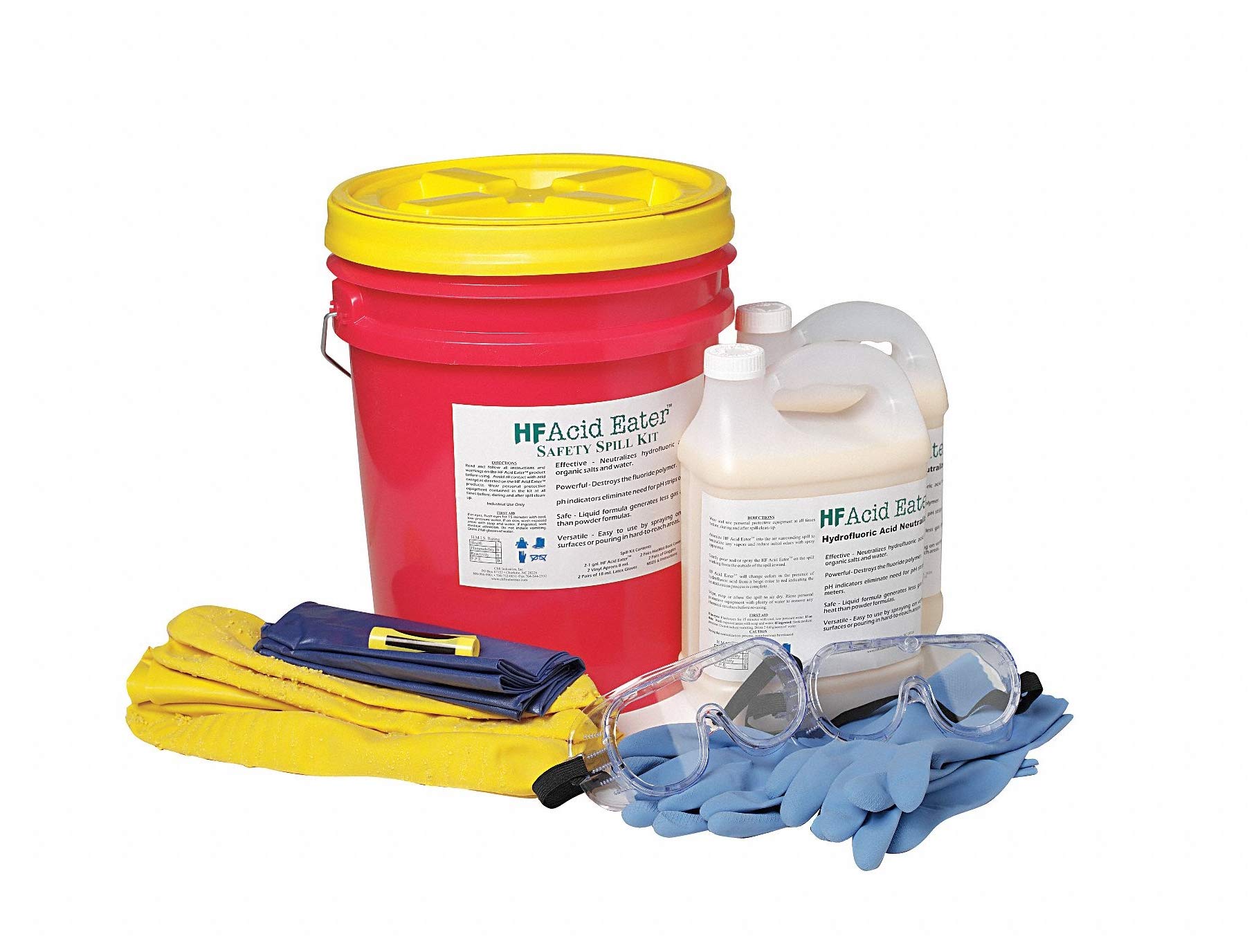 HF ACID EATER Acid Neutralizer Kit - 5 Gallon Liquid Acid Neutralizer for Industrial & Laboratory Use | Safe Chemical Spill Cleanup | Wastewater Treatment | pH Balance Solution