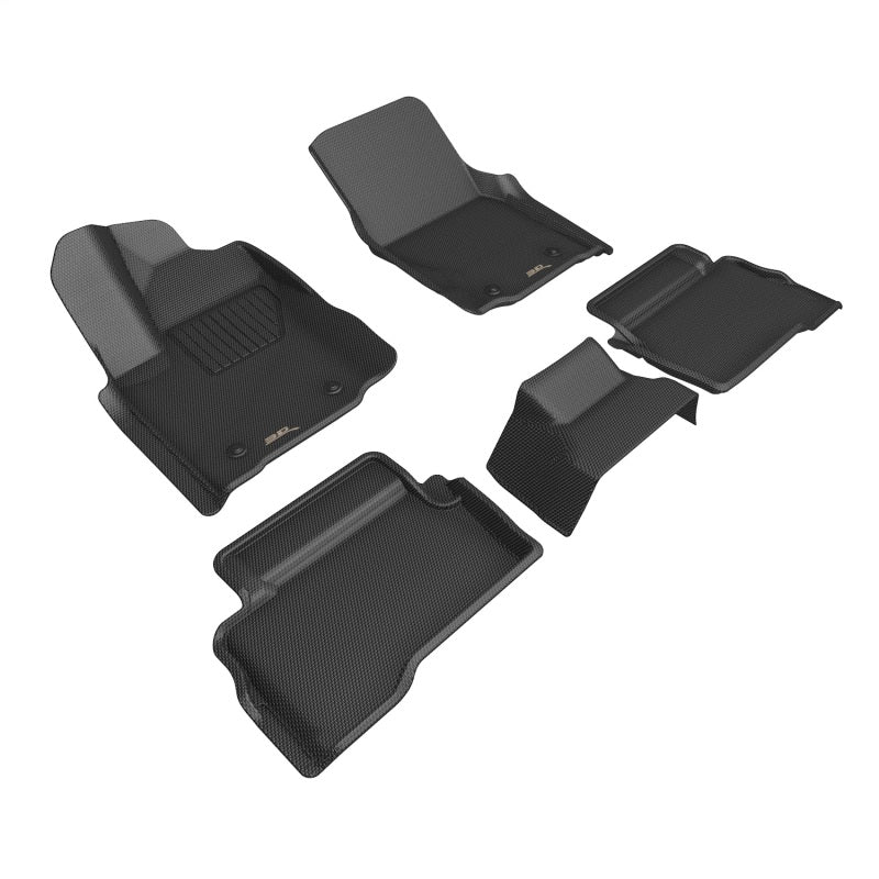 3D Maxpider 2024 Toyota Tacoma Double Cab Kagu Black R1 R2 Floor Mats - All-Weather Protection & Custom Fit for Trucks - Perfect for Off-Roading, Camping & Daily Commute