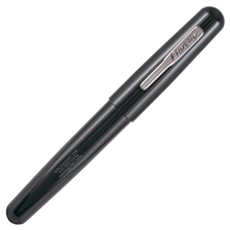 Conklin All American Fountain Pen - Premium Raven Black Ink Pen for Writing, Calligraphy & Gift Giving - Elegant Office, School & Home Use