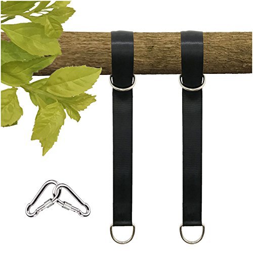 **Panzexin 4FT Heavy Duty Tree Swing Straps Hanging Kit - 2600 lbs Capacity, Includes 2 Carabiners - Perfect for Hammocks, Tire Swings, Saucer Swings - Easy Installation for Backyard, Garden, Playground**