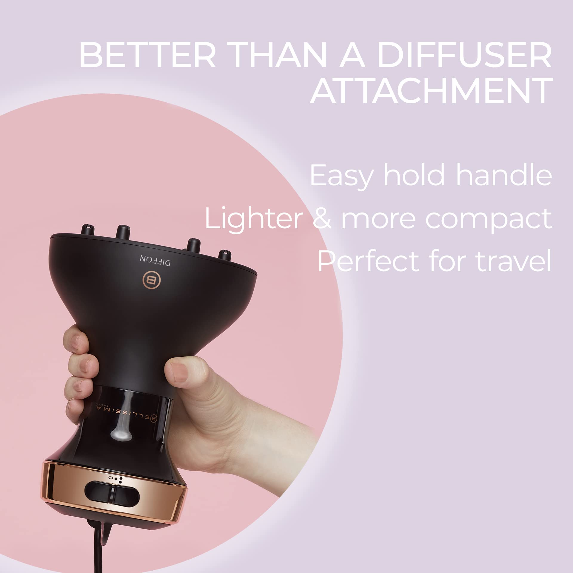 Ceramic Hair Diffuser for Curly Hair - Lightweight Hair Dryer Attachment with Argan Oil (DF1 5000) - Perfect for Salon & Home Styling, Travel-Friendly Hair Care Accessory