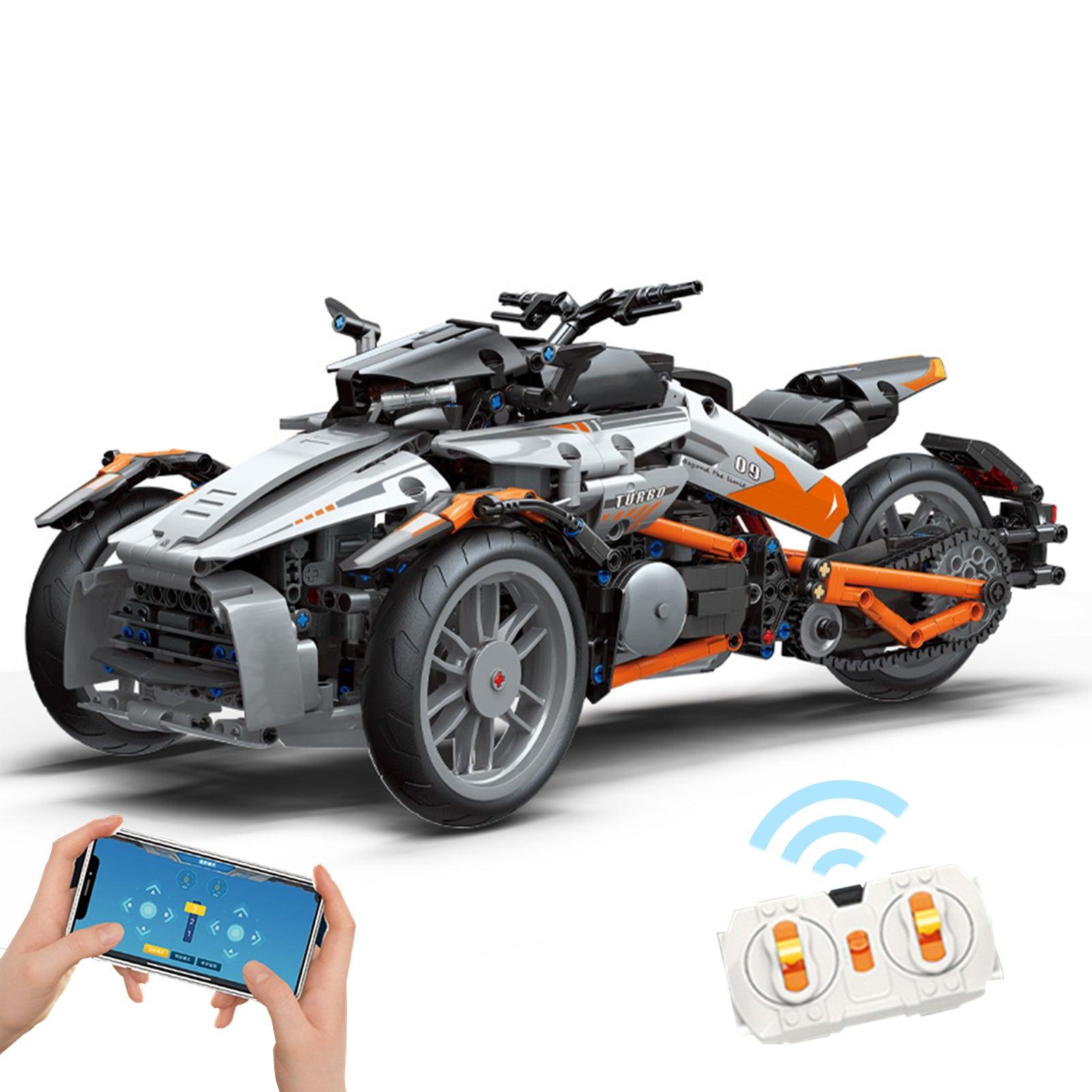 1228pcs Motorcycle Building Blocks Set for Adults & Kids - Creative DIY Toy for STEM Learning, Birthday Gifts & Home Decoration