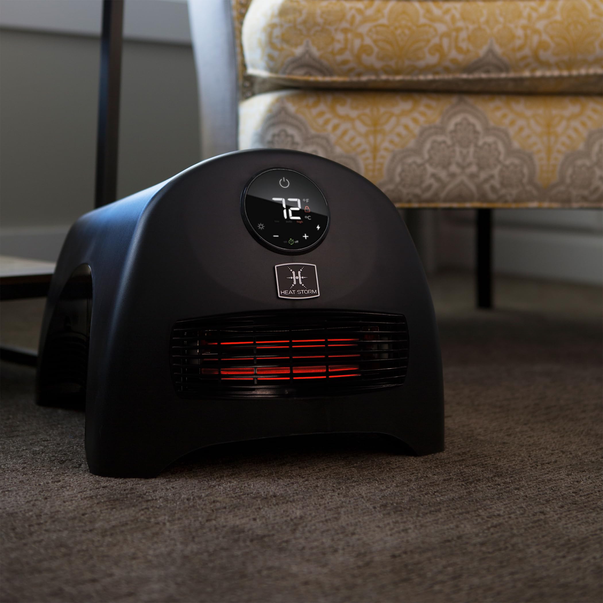 Heat Storm Sahara 1500 Watt Infrared Space Heater - Energy Efficient Portable Heater for Home, Office & Garage - Fast Heating with Remote Control & Safety Features