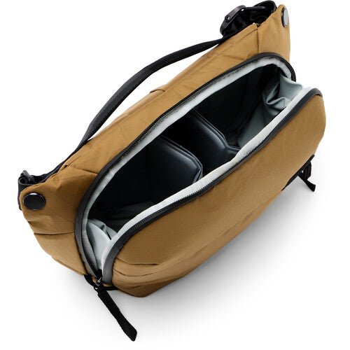 Peak Design Everyday Sling 6L V2 Camera Bag - Waterproof & Lightweight Coyote Brown Crossbody Sling for Photographers, Travel & Daily Commute
