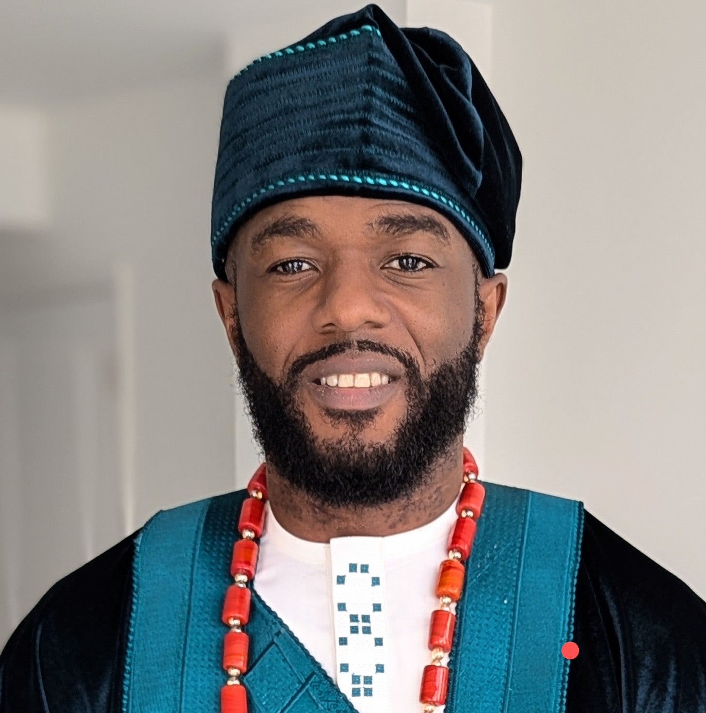 Emerald Green Velvet Kufi Cap for Men - Traditional Islamic Hat with Elegant Embroidery | Perfect for Eid, Weddings & Special Occasions