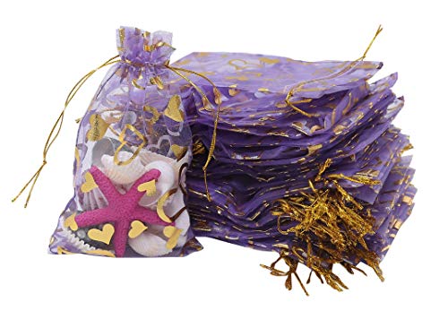 100PCS Heart lavender 4x6