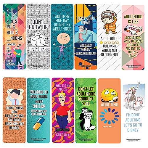 Funny Adulthood Bookmarks (2-sets)