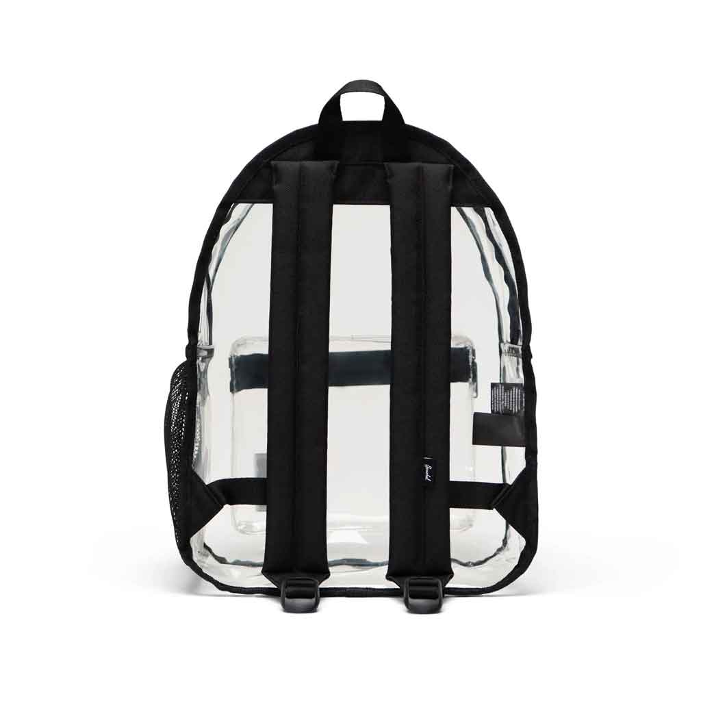 Herschel Classic Backpack - Waterproof Laptop Backpack for Men & Women, Lightweight Travel Backpack with USB Charging Port (Clear/Black) - Perfect for School, Work, Travel & Outdoor Adventures