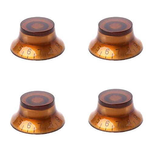 1pc Bell Shape Guitar Tone/Volume Control Knob for LP Guitars - Coffee Gold Finish | Perfect for Electric Guitar Upgrades & DIY Repairs