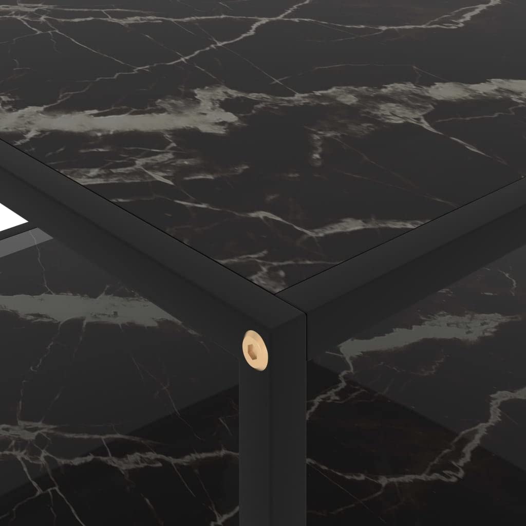 Industrial Modern Glass Coffee Table - 31.5