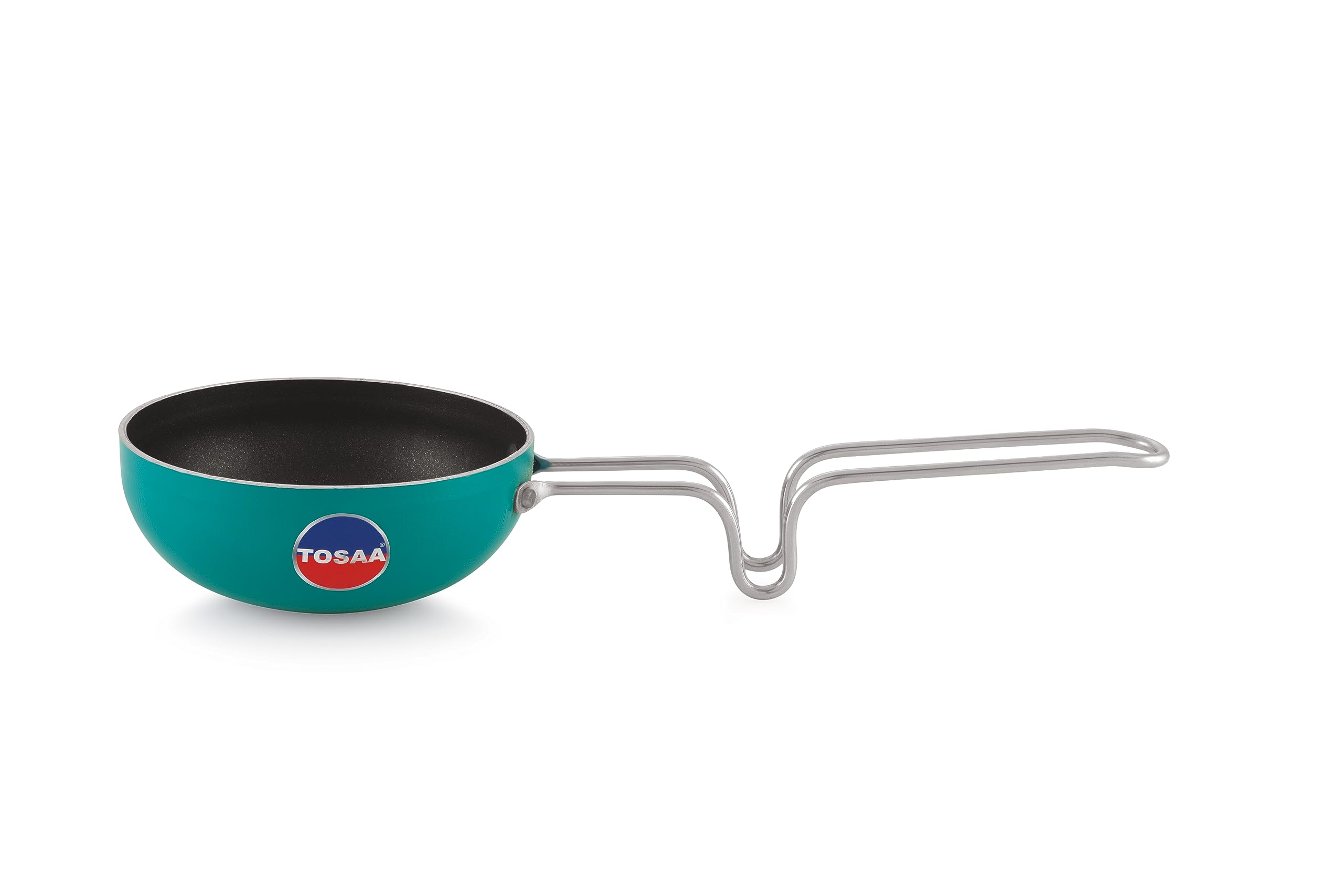 TOSAA Non Stick Tadka Pan, 11cm - Stainless Steel Tempering Pan for Indian Cooking | Tempering Spices, Frying Dal & Tadka | Gas & Flame Safe with Scratch-Resistant Amber Coating | Perfect for Home Kitchens & Restaurant Use