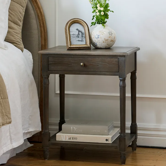 Cooper Bedside Table - Natural Wood Nightstand for Bedroom, Modern Side Table with Storage Shelf | Perfect for Small Spaces, Apartments & Guest Rooms