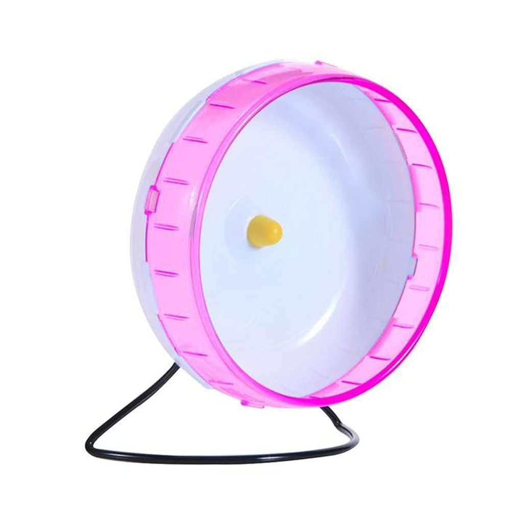 Silent Hamster Exercise Wheel for Small Pets - Durable Hamster Running Spinner Toy with Quiet Design (Pink) - Perfect for Hamster Cages, Playtime & Nighttime Use