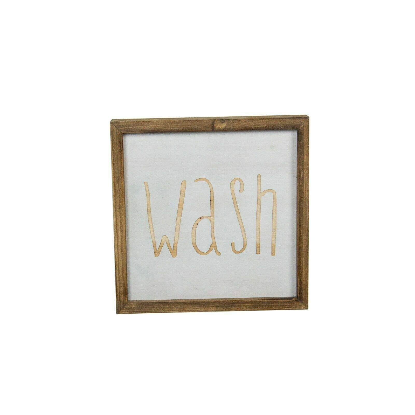 Rustic Wash Wooden Sign - Bathroom & Restroom Wall Decor - Perfect for Farmhouse, Cottage, or Vintage Style Home Décor