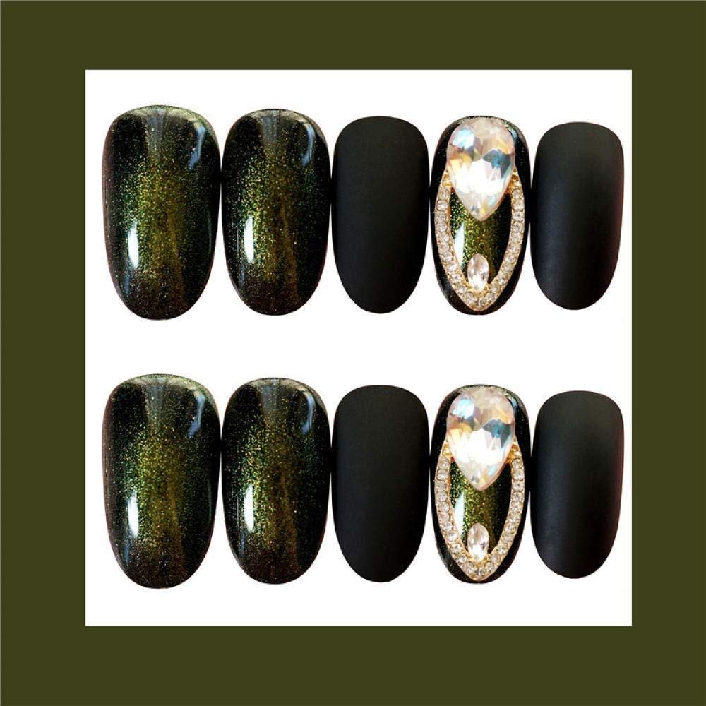 HUIL False Nails - Premium Fake Nails with Jewelry Round Head Design for Easy Wear & Natural Look | Perfect for Parties, Weddings, and Special Occasions