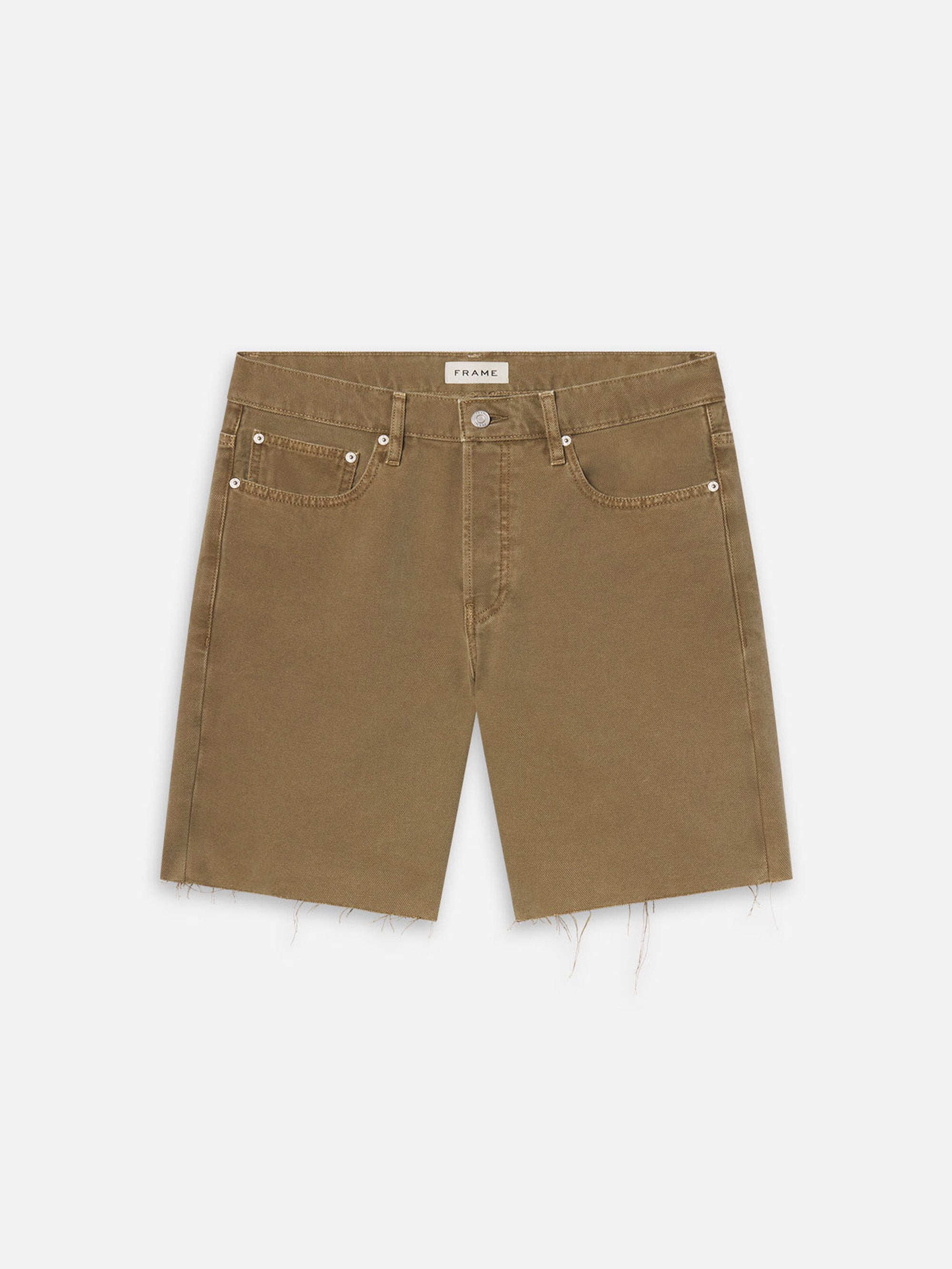Relaxed Fit Raw Hem Shorts for Women - Light Brown | Casual Summer Outfits & Beach Wear