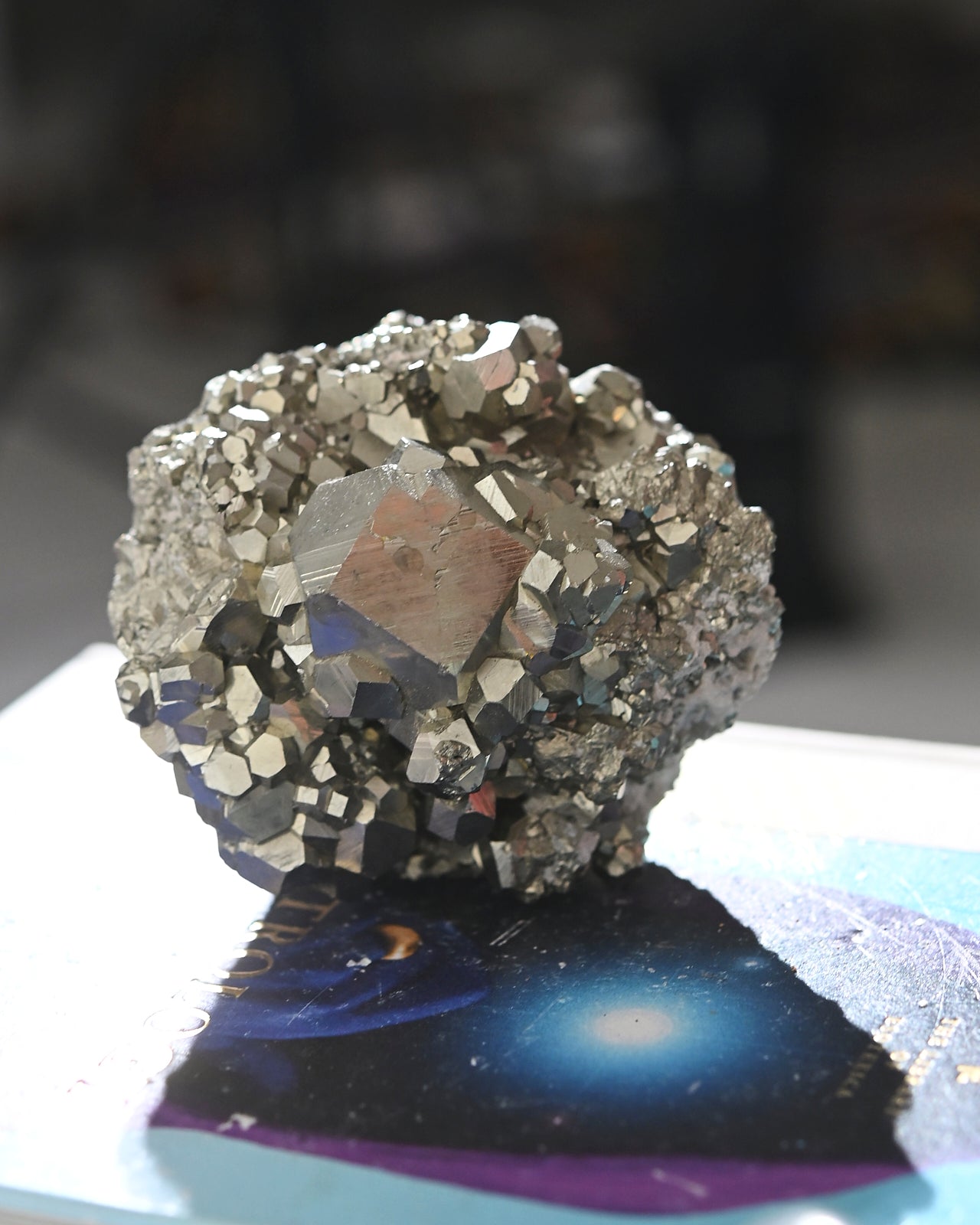 Natural Pyrite Crystal Cluster - 2.6lbs Raw Mineral Specimen for Home Decor, Meditation & Healing | Perfect for Rock Collectors, Feng Shui & Spiritual Practices