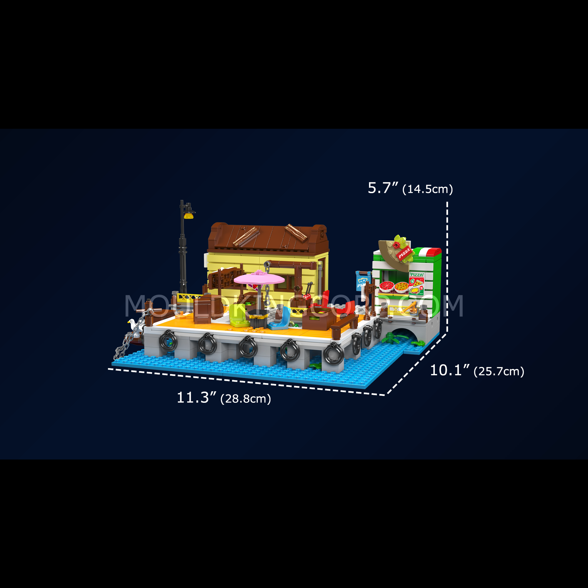 Mould King 10109 Dockside Loading and Unloading Building Block Set - 821 PCS Construction Toy for Kids & Adults | Perfect for Creative Play, STEM Learning, and Collectors Display