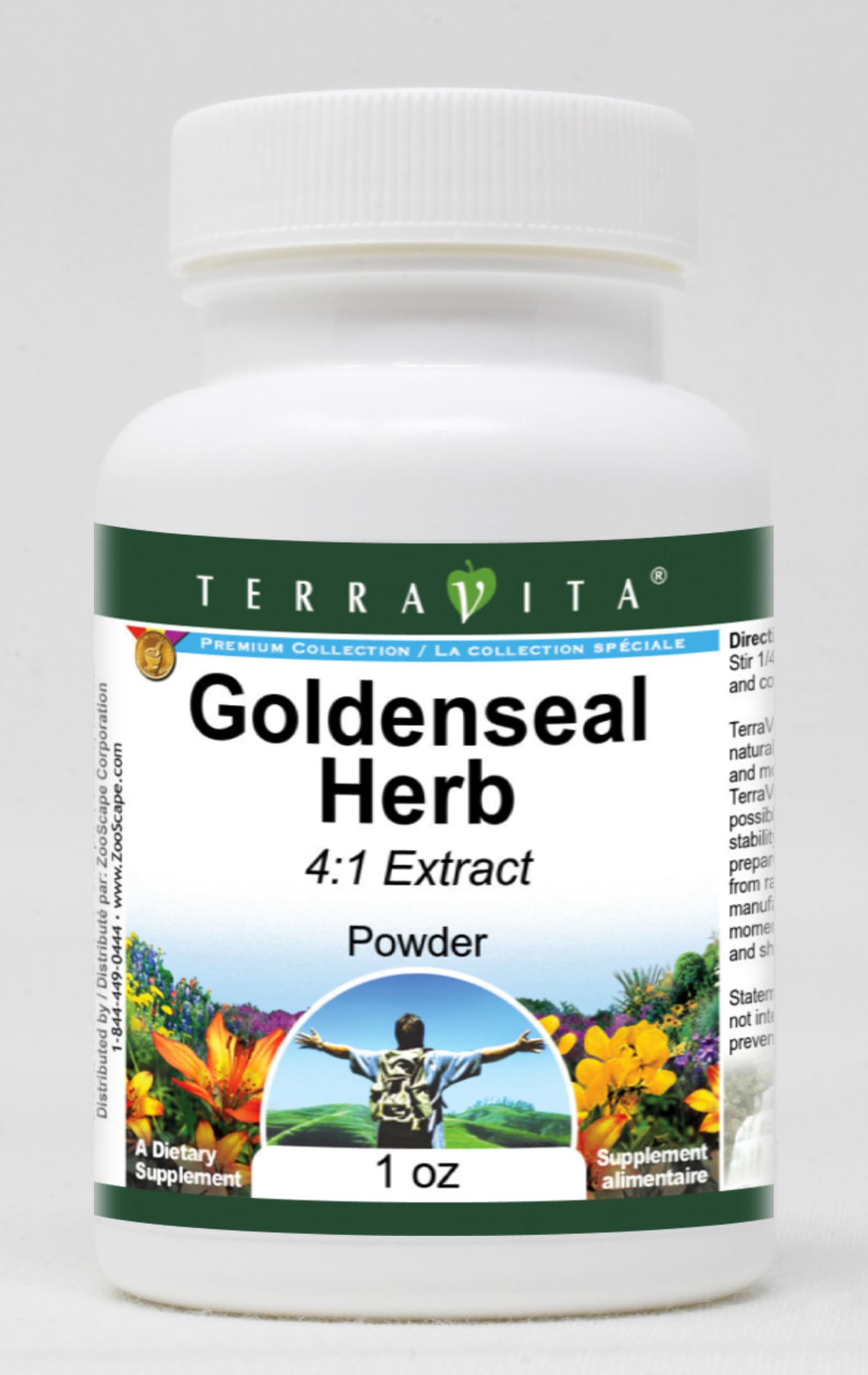 Premium Goldenseal Herb 4:1 Extract Powder - 1 oz (ZIN: 520288) | Immune Support & Natural Remedy for Cold & Flu Relief | Herbal Supplement for Wellness & Detox