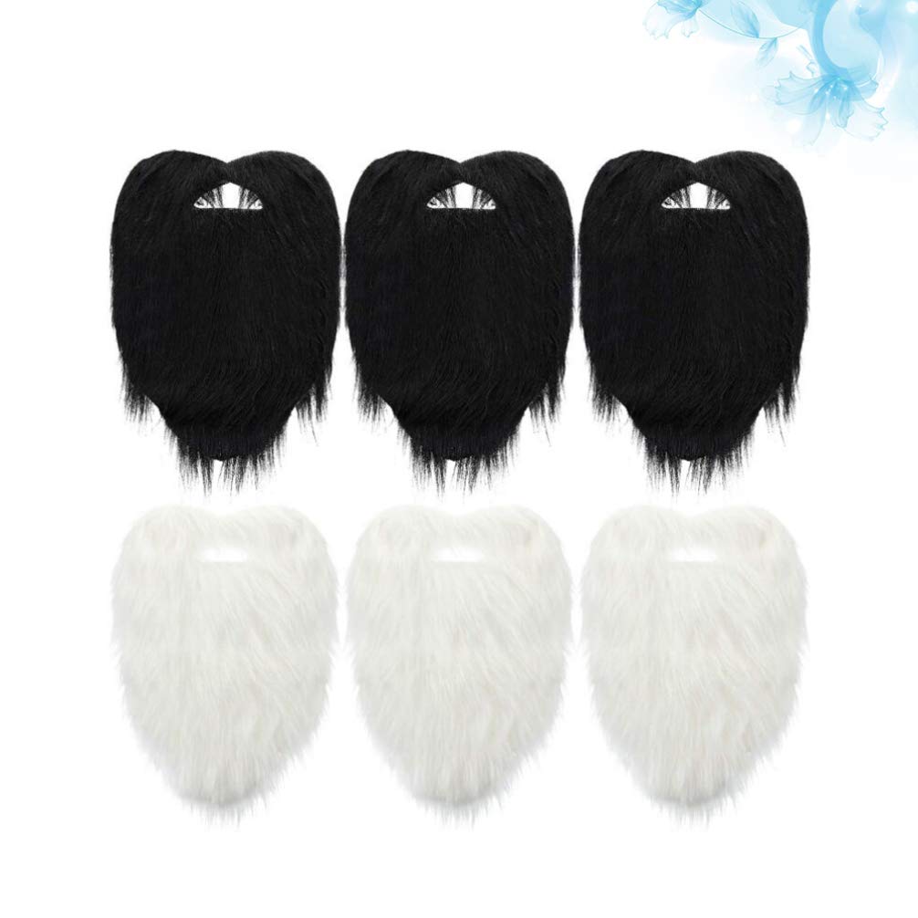 Amosfun Fake Mustaches - 6 Pack Costume Mustaches for Halloween, Masquerade Parties & Performances | Fun Dress-Up Accessories for Cosplay & Themed Events