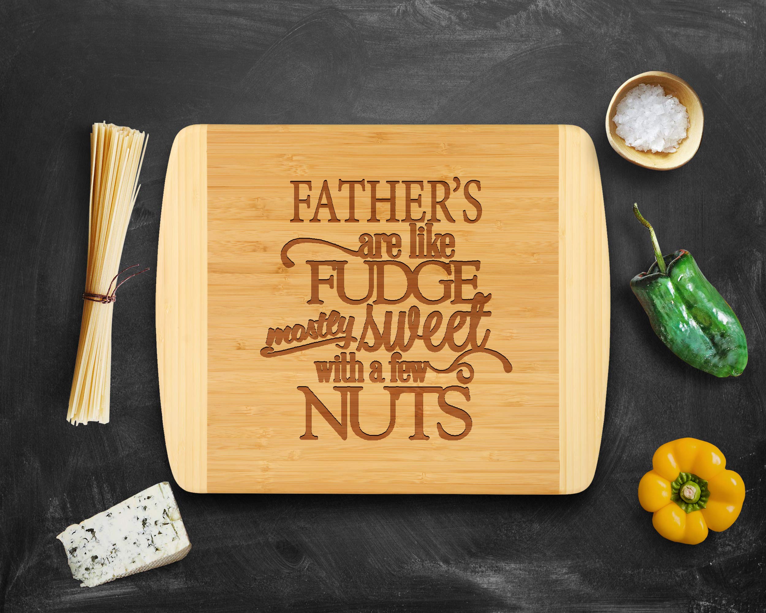 **Personalized Wood Chopping Board for Dad - Engraved Cutting Board with Grill Logo - Father's Day, Housewarming Gift for Grandpa - Perfect for BBQ, Kitchen & Outdoor Cooking**