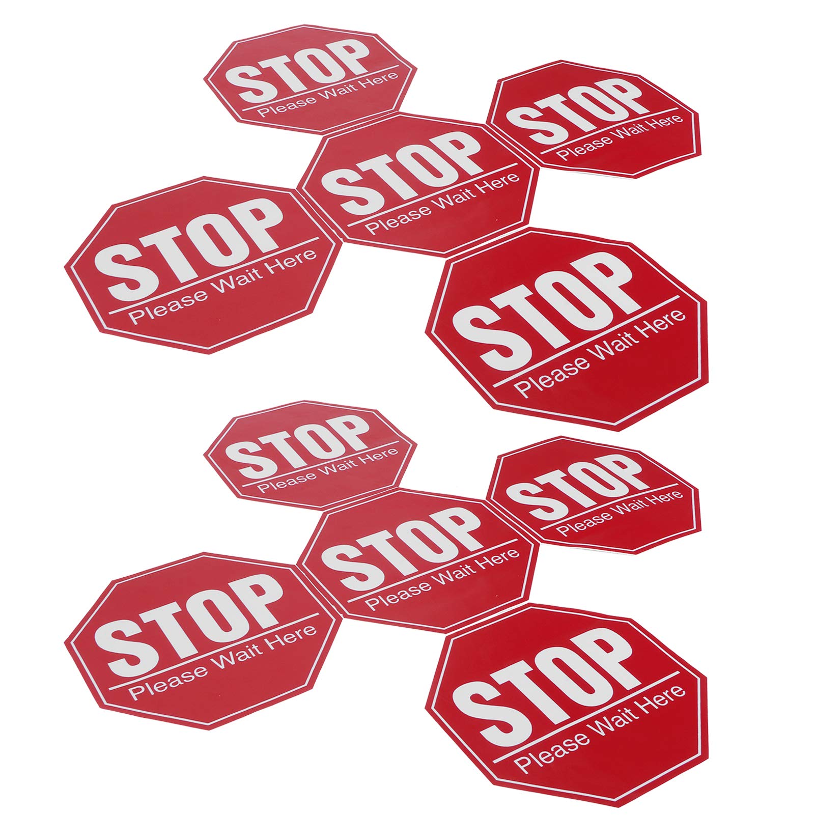 Social Distancing Floor Decals - 7.9x7.9 Inch PVC Warning Stickers for Public Spaces, Businesses, Restaurants & Retail Stores | Non-Slip Safety Signs for Crowd Control in Malls, Groceries & Pharmacies