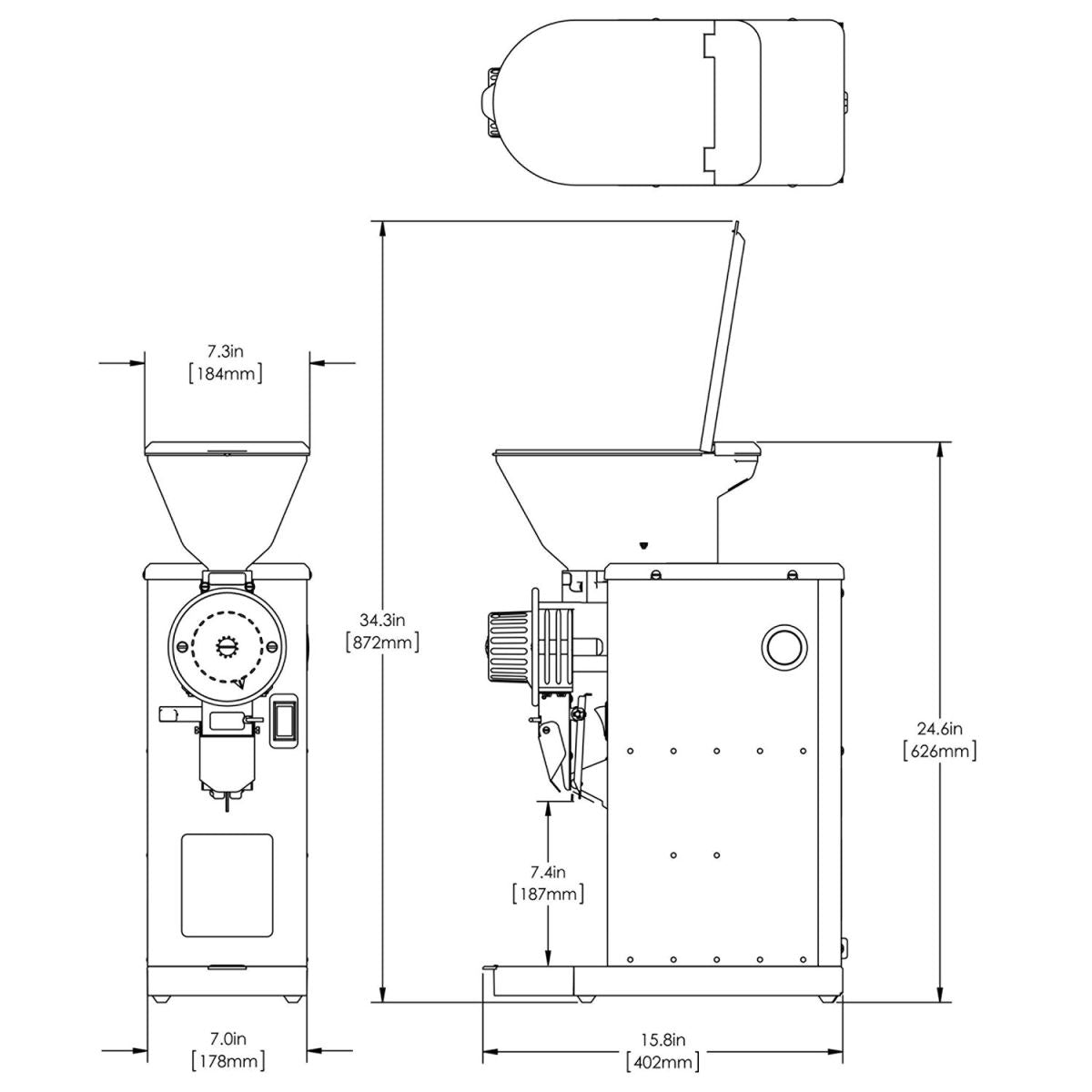 BUNN GVH Commercial Coffee Grinder with Visual Hopper - 120V Electric Coffee Bean Grinder for Espresso, French Press & Drip Coffee - Perfect for Cafes, Restaurants & Home Baristas
