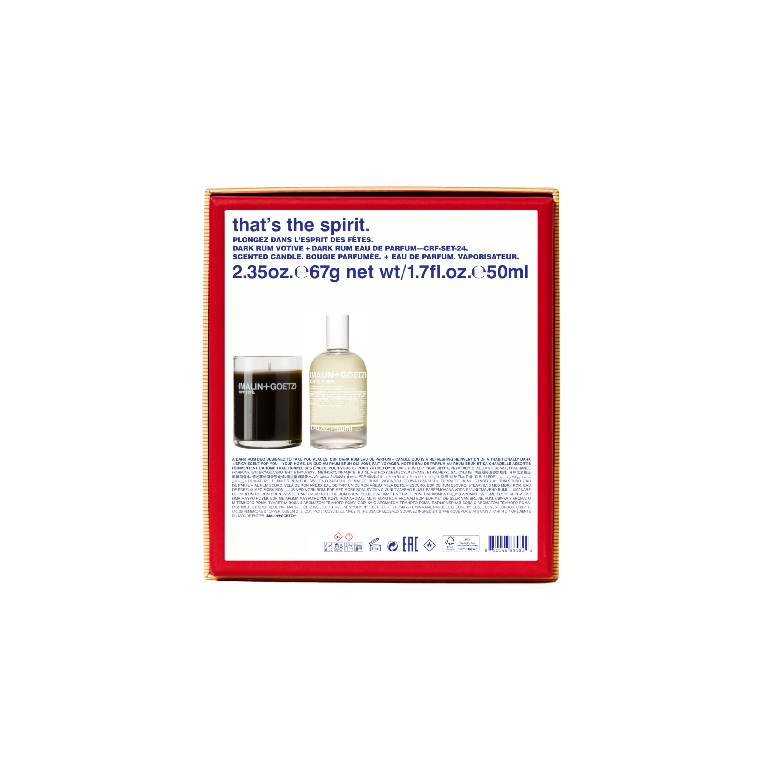 Malin + Goetz Sweet & Soft Fragrance Set - Perfume Oil & Candle Duo for Men & Women | Holiday Stocking Stuffer, Christmas & Birthday Gift Set | Perfect for Home Relaxation, Romantic Nights & Self-Care Moments