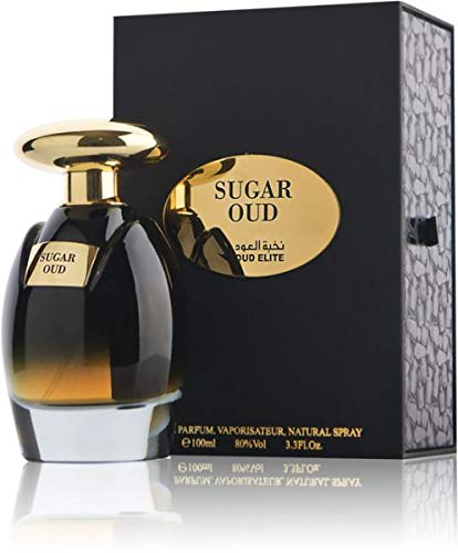 Oud Elite Sugar Oud Eau De Parfum for Women - 100ml (3.4 oz) Floral Oriental Perfume with Peach, Orange Blossom, Jasmine & Cinnamon Notes - Elegant Glass Bottle, Perfect Gift for Birthday, Anniversary & Special Occasions - Daytime Wear, Evening Events & Romantic Dates