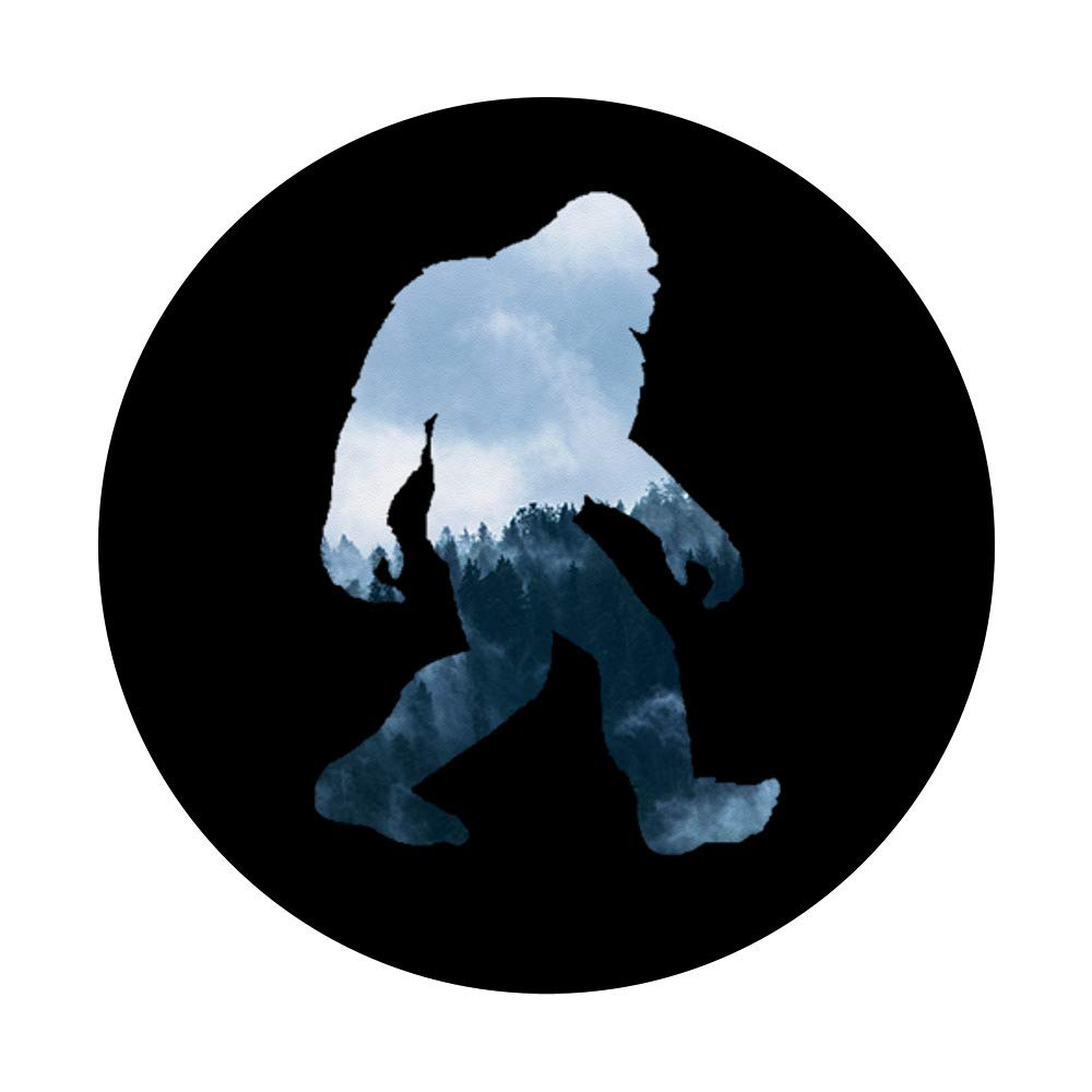 Bigfoot Sasquatch Yeti Forest Double Exposure PopSockets PopGrip - Swappable Phone & Tablet Grip for Outdoor Enthusiasts, Hiking & Camping Accessories