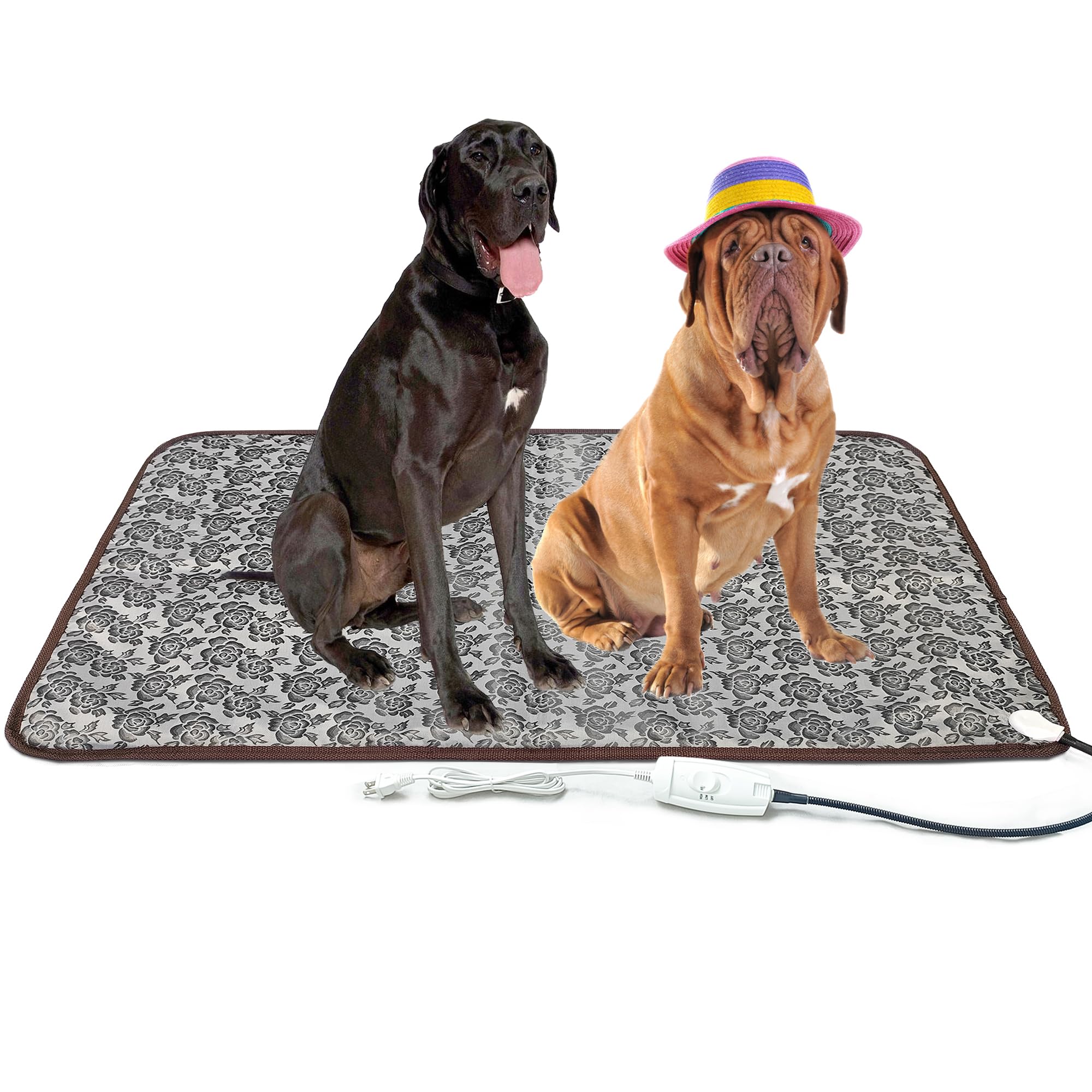 Extra Large Electric Pet Heating Pad - Waterproof & Easy Clean Heated Bed Mat for Dogs & Cats - Perfect for Whelping Boxes, Outdoor Dog Houses & Winter Warmth