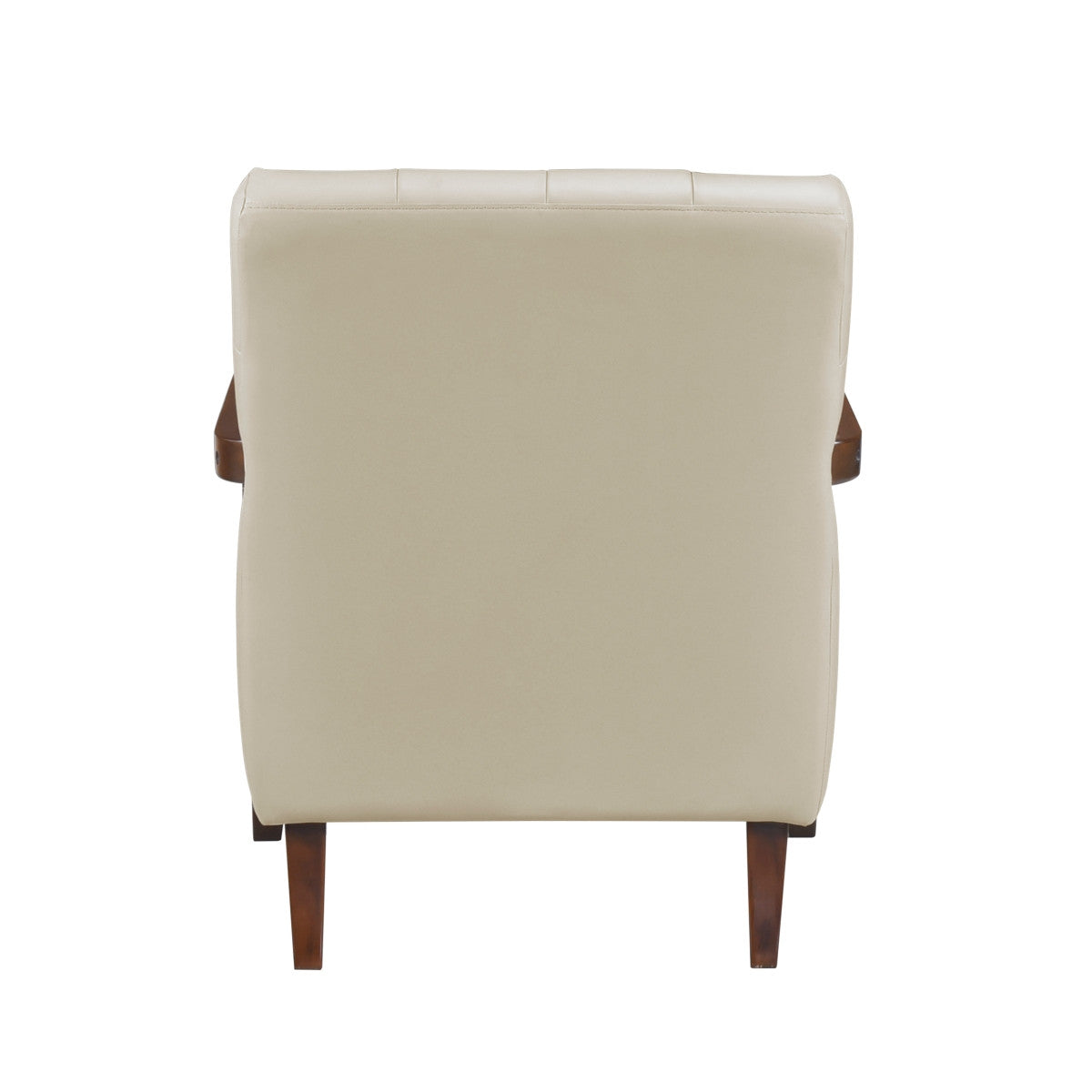 Archam Accent Chair - Modern Beige Upholstered Lounge Chair for Living Room, Bedroom & Office - Comfortable Reading Chair with Sturdy Wooden Legs